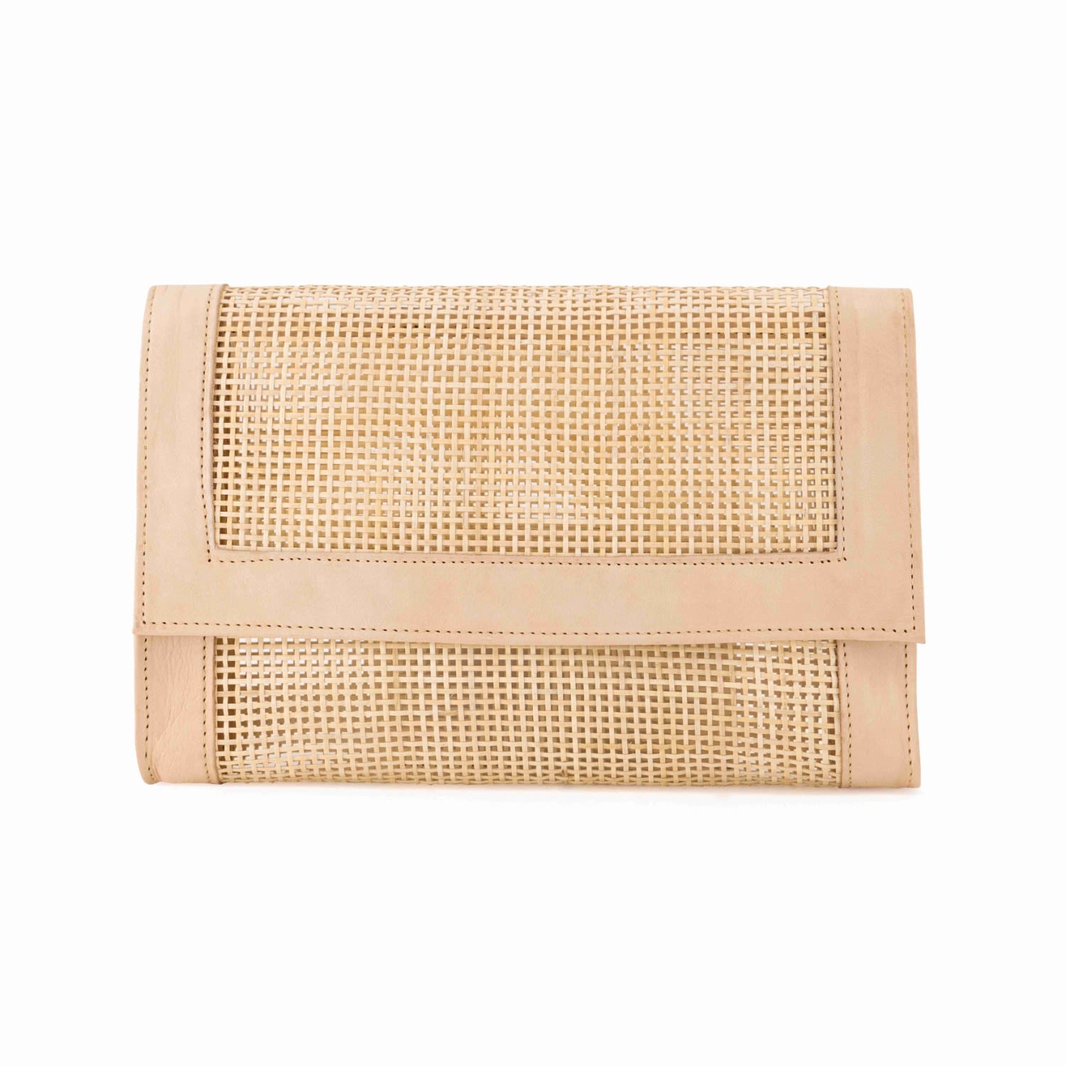 Women’s Blake Mesh Rattan & Leather Clutch - Neutrals Ohsun