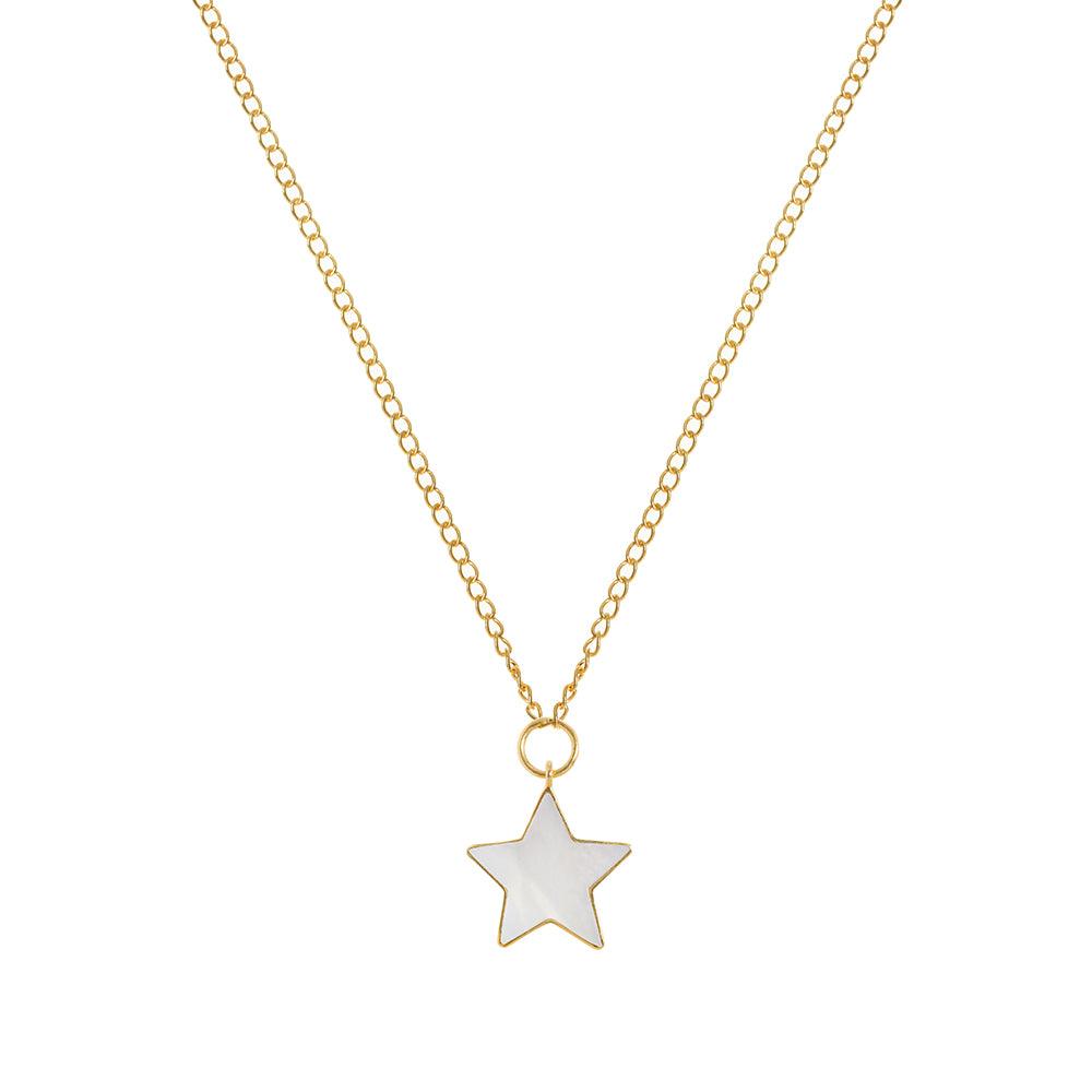 Women’s Gold / White Necklace With Mother Of Pearl Star Freya Rose