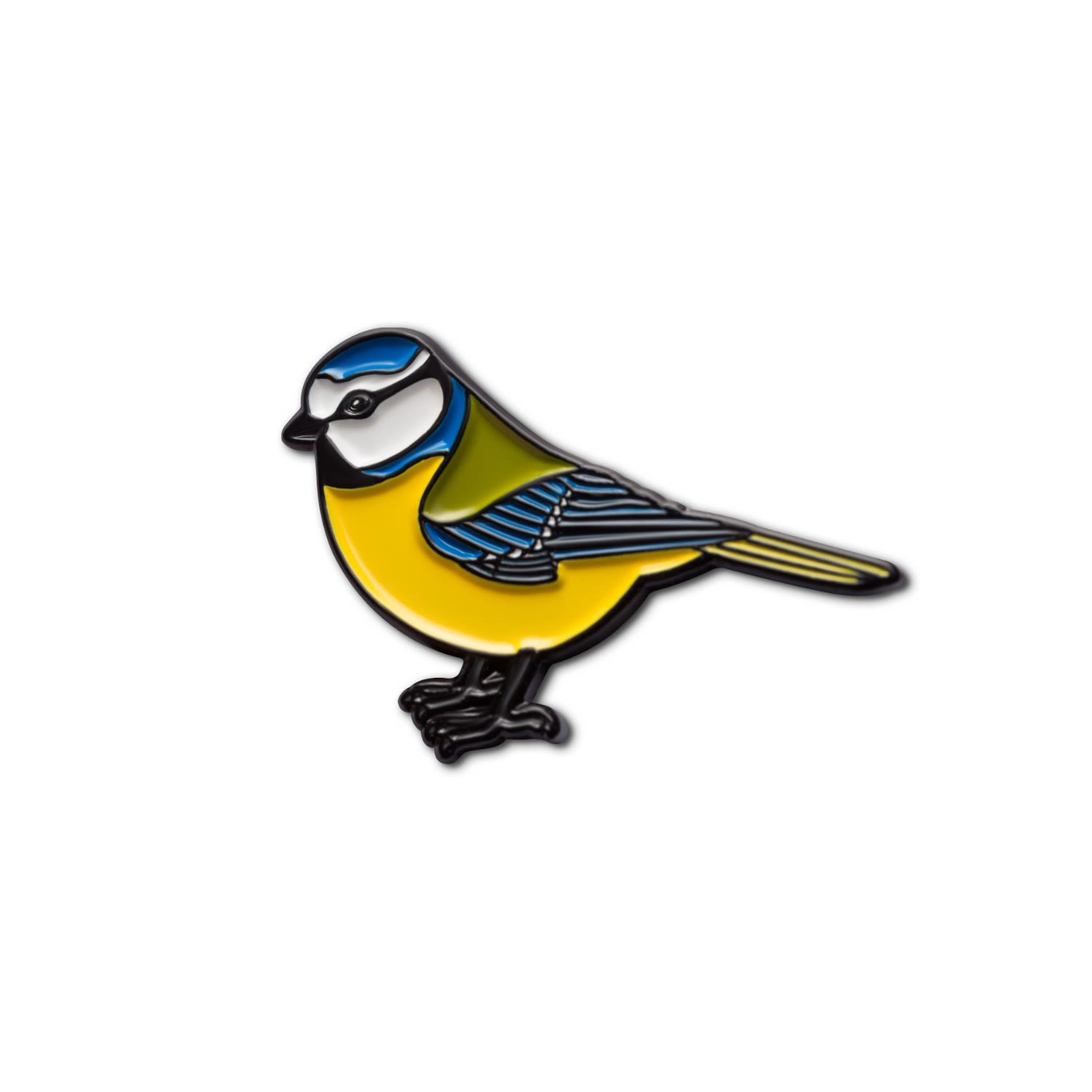 Make Heads Turn Women's Enamel Pin Blue Tit In Blue