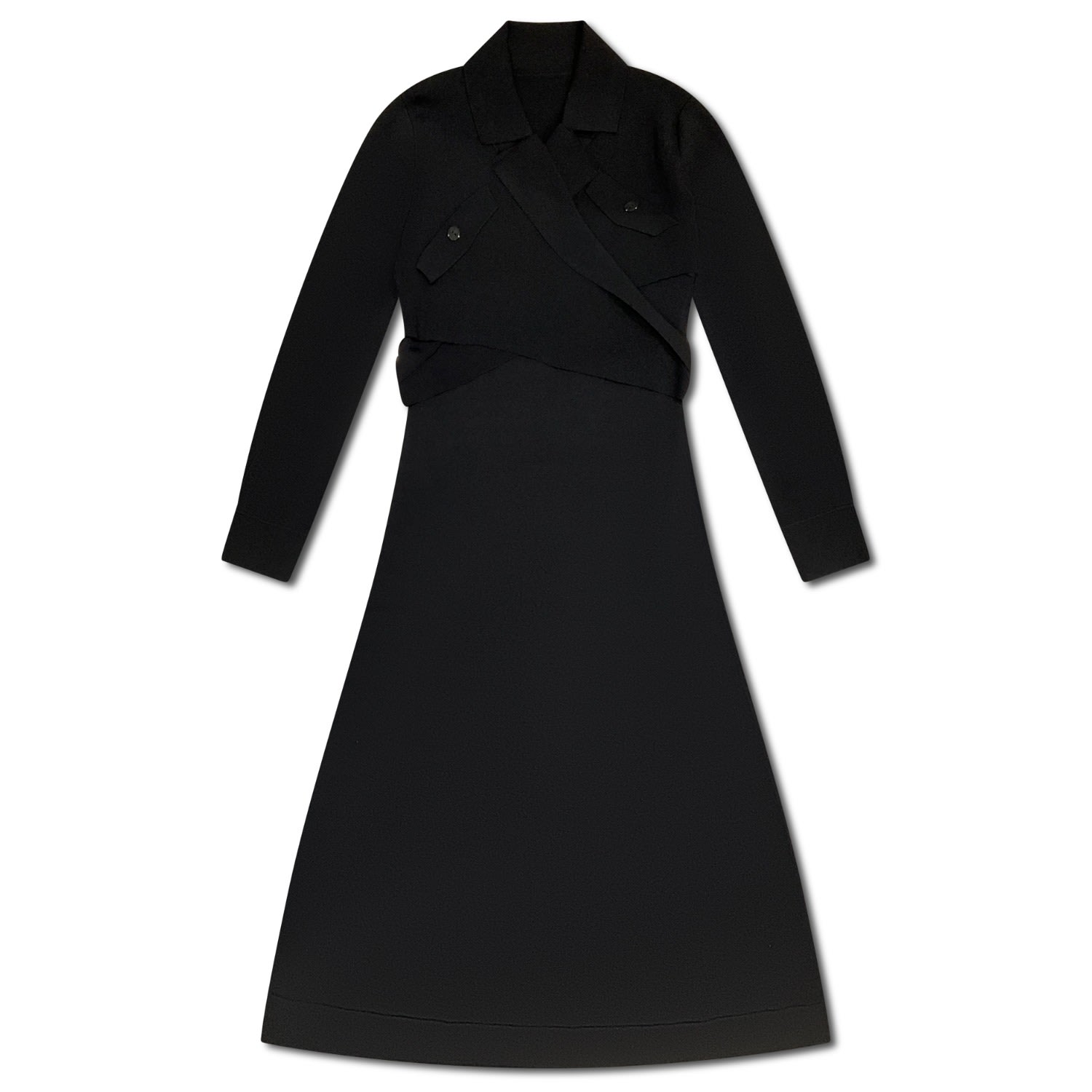 Women's Knitted Two Piece Bolero Dress- Black | Extra Small | Roch Perel