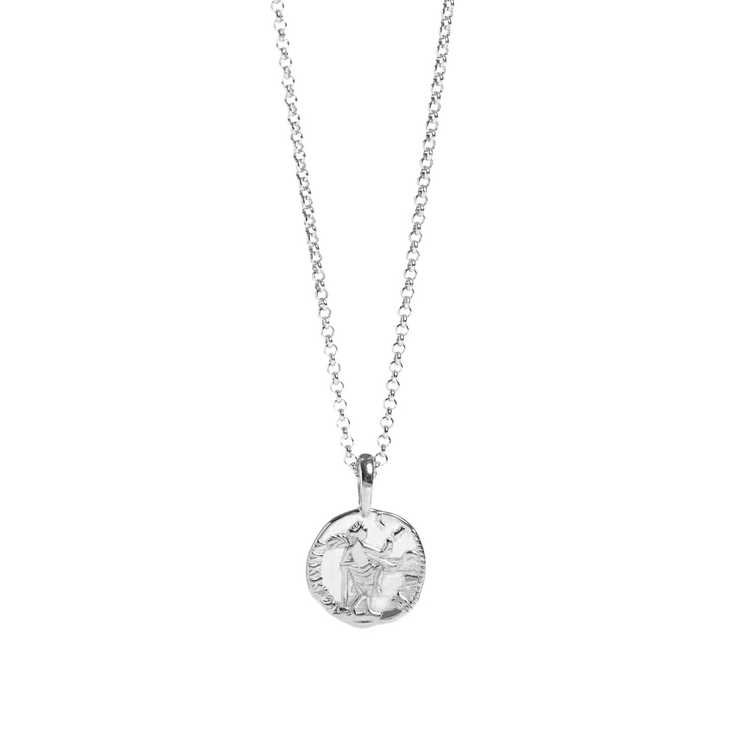 Muru Women's Venus Coin Necklace Sterling Silver