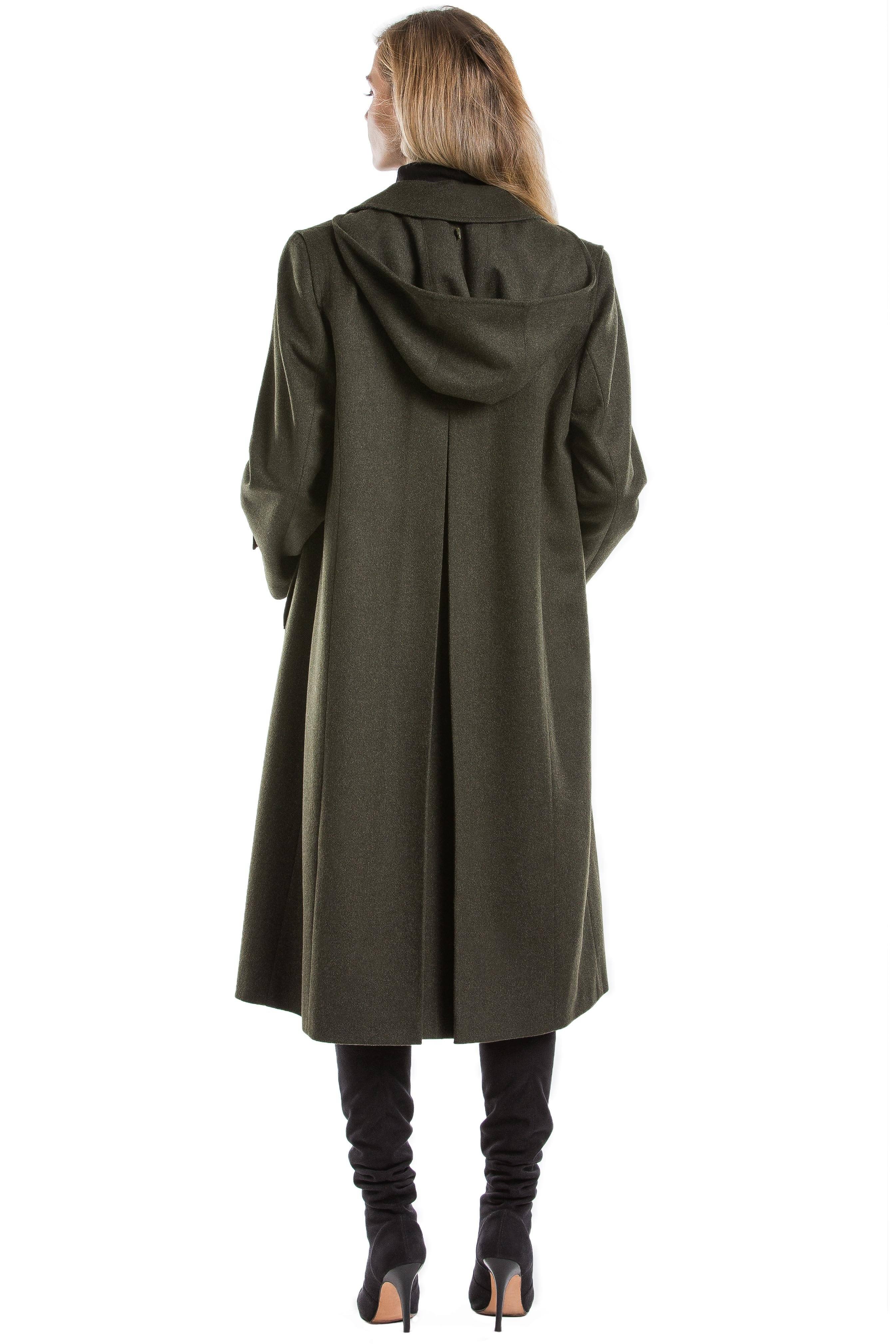 Silvia - Traditional Austrian Loden Wool Coat In Green by Robert W. Stolz