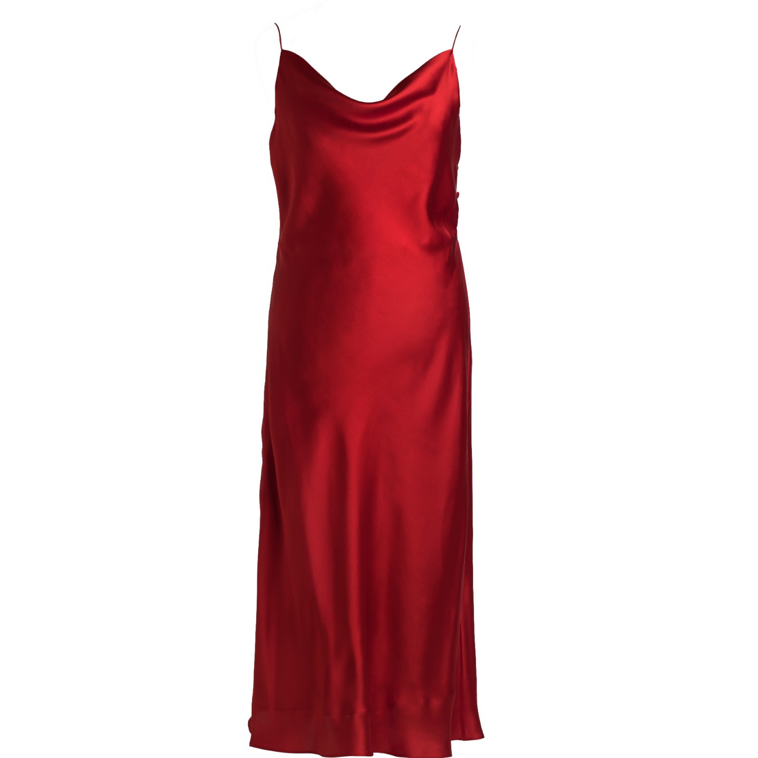Mionè Women's Midi Silk Slip Dress - Red In Red