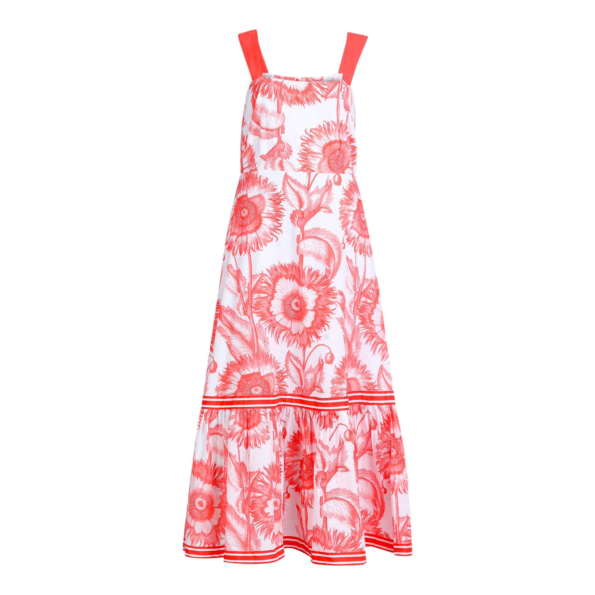 Islapayal Women's White / Red Sundress