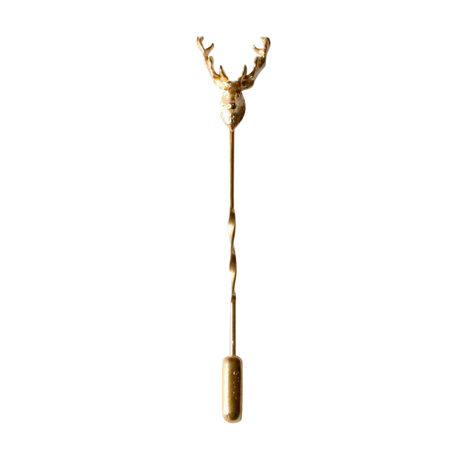 Men’s Stag Tie Pin/Twist Tie Pin - Gold Lee Renee