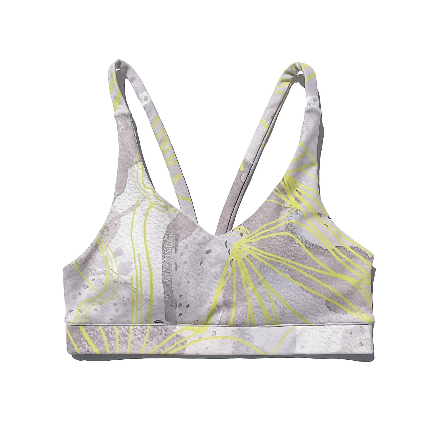 Women’s Pink / Purple / Yellow Parakeet Lily V Back Bra Extra Small Taupe Activewear