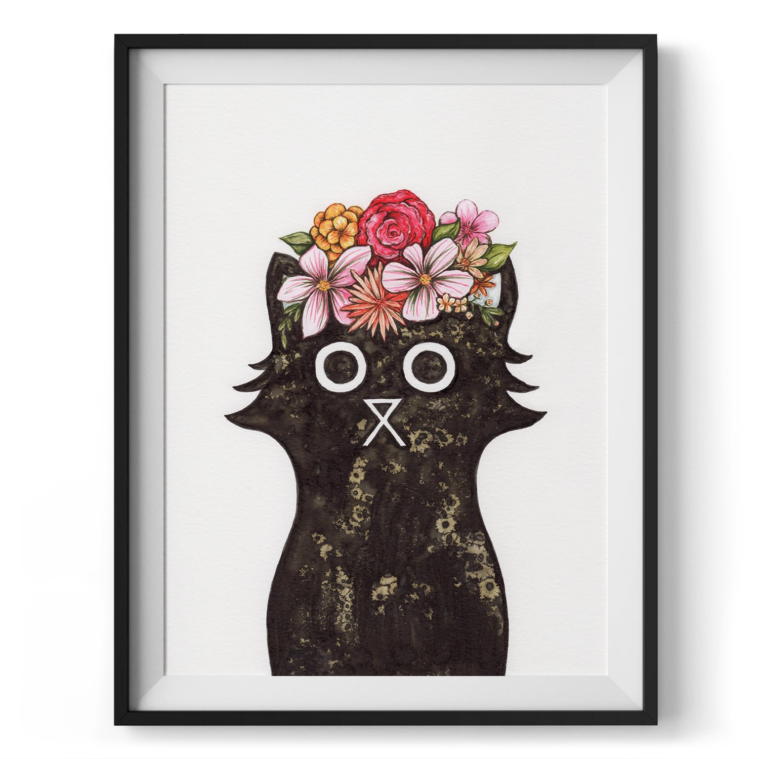 Baldy And The Fidget - Frida Cat Giclée Print 8x10