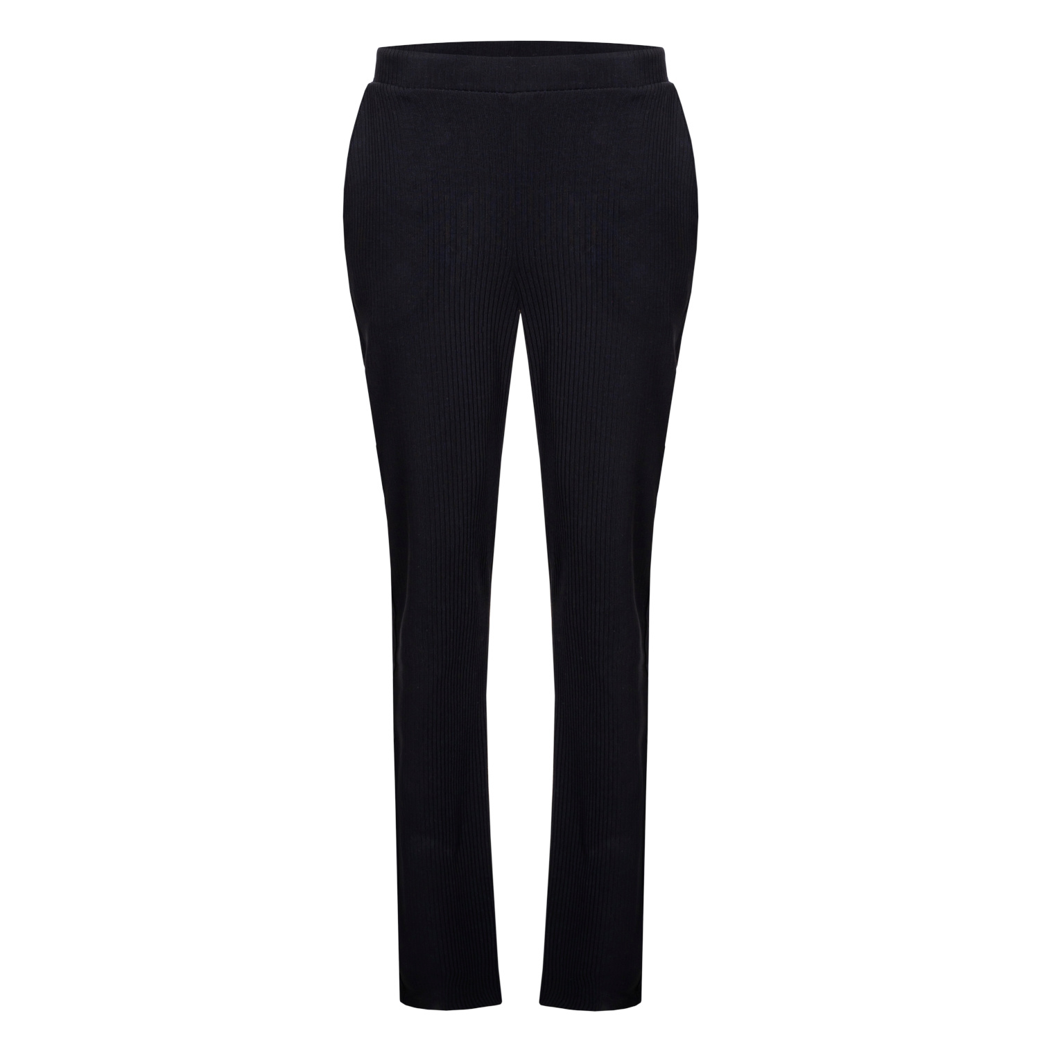 Oh!zuza Night&day Women's Black Long Ribbed Lounge Pants In Black