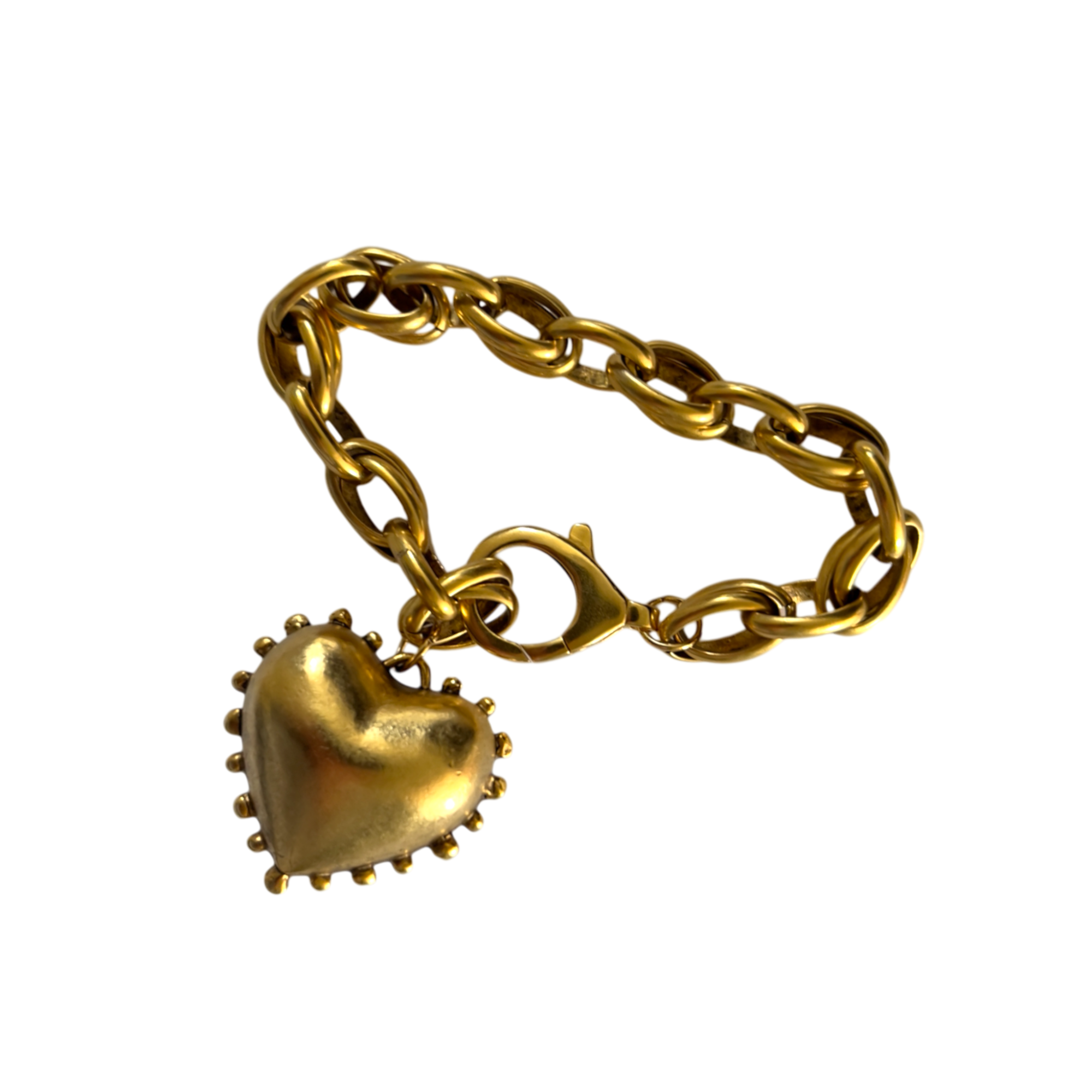 Sccollection Women's Gold Marley Dotted Heart Bracelet