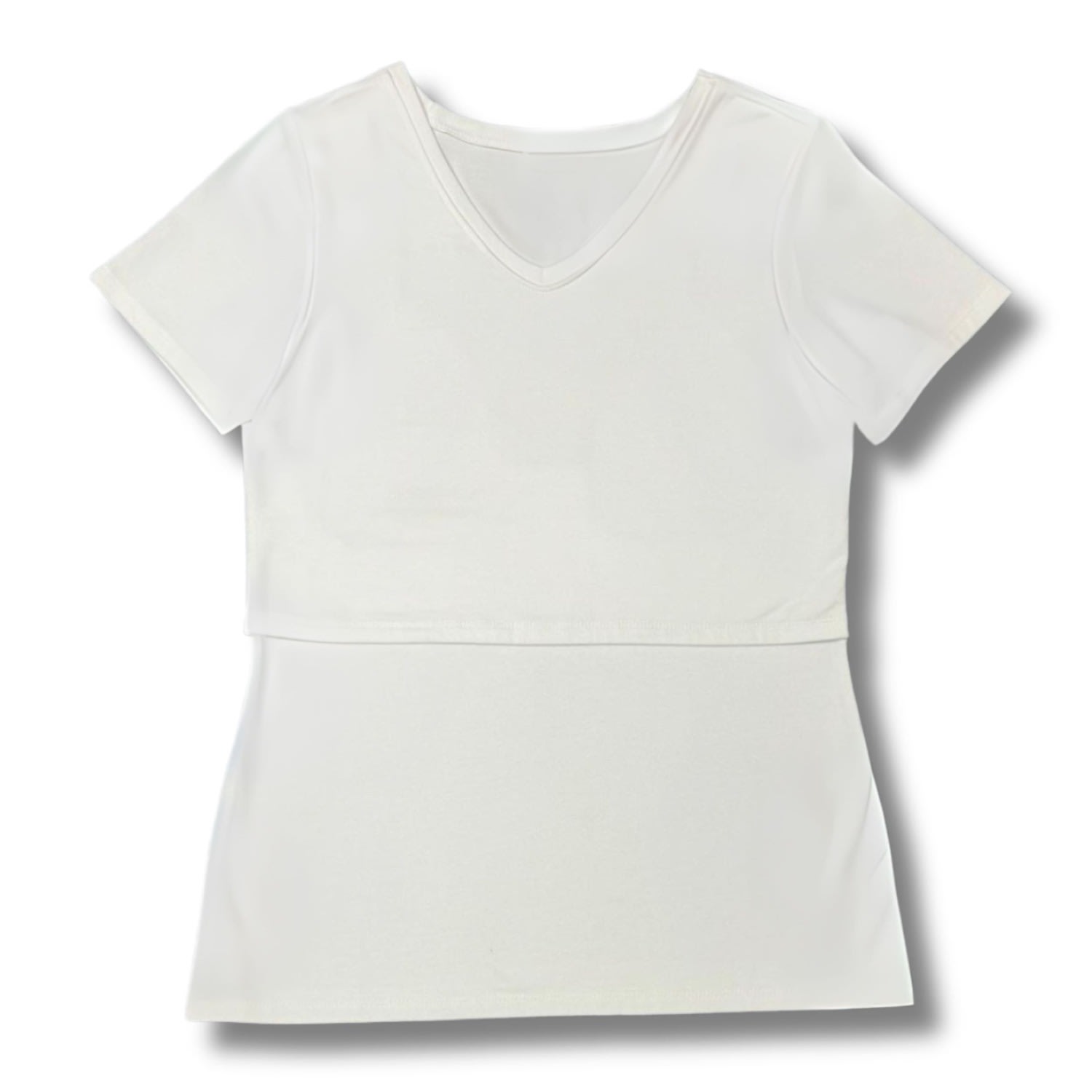 The Bshirt Women's Bshirt Nursing V Neck T-shirt In White In White