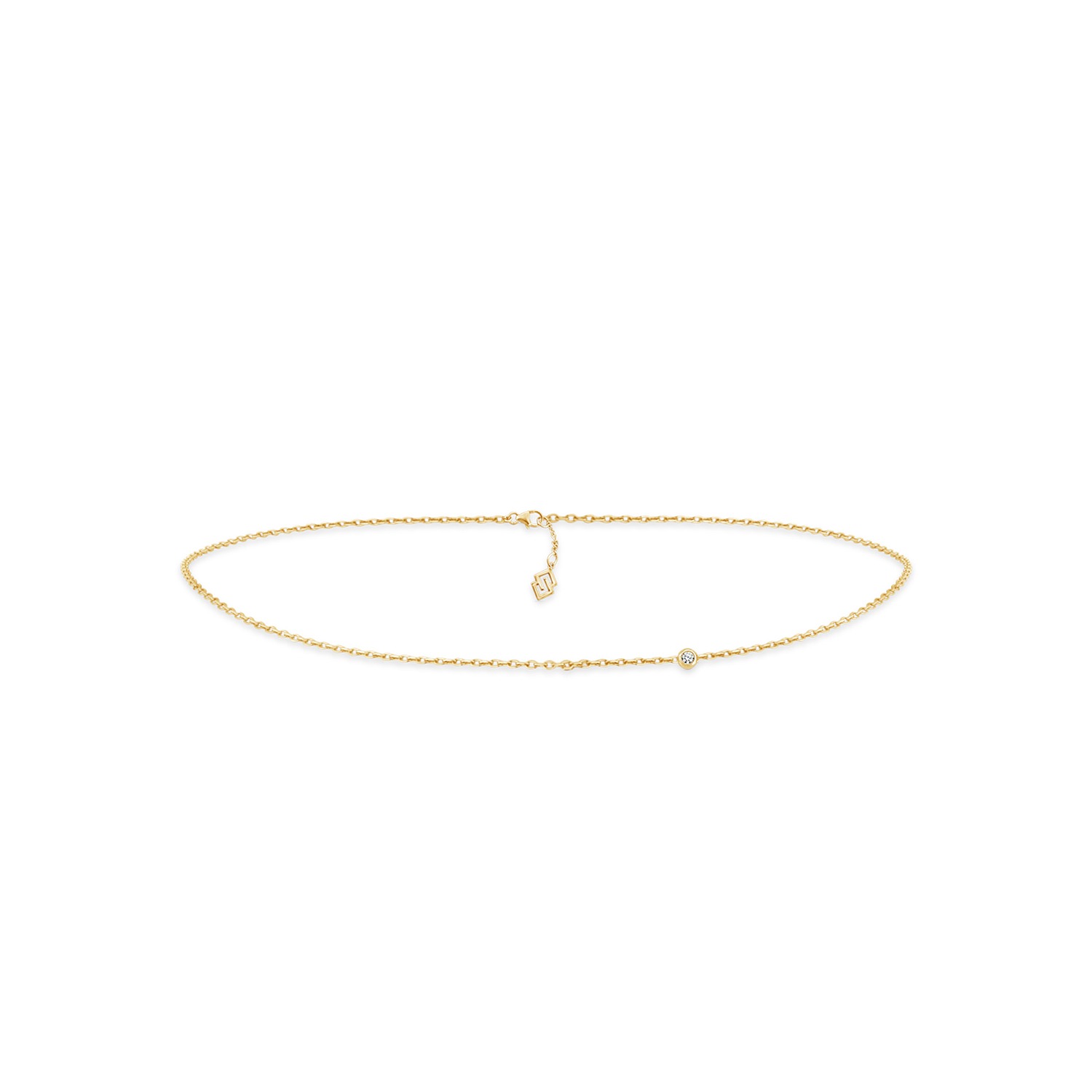 Sally Skoufis Women's Gold / White Minx Solitaire Waist Chain With Man Made Cz Diamond Stimulant In Sterling Silve In Multi