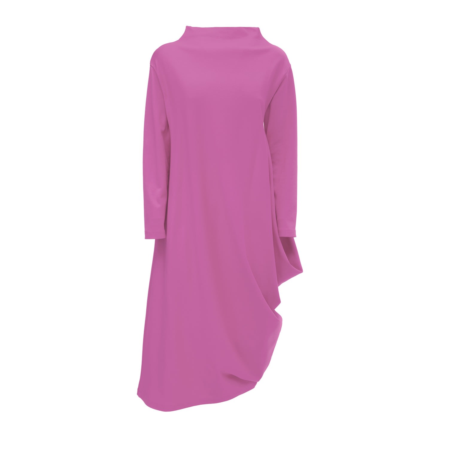 Julia Allert Women's Rose Gold Asymmetrical Jersey Dress Pale Pink In Rose Gold