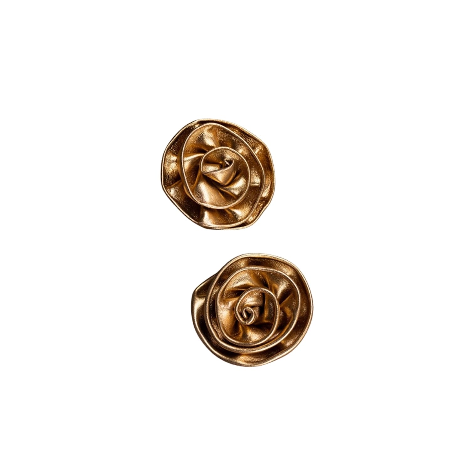 Blankens Women's Clip On Roses - The Jennie Gold In Metallic