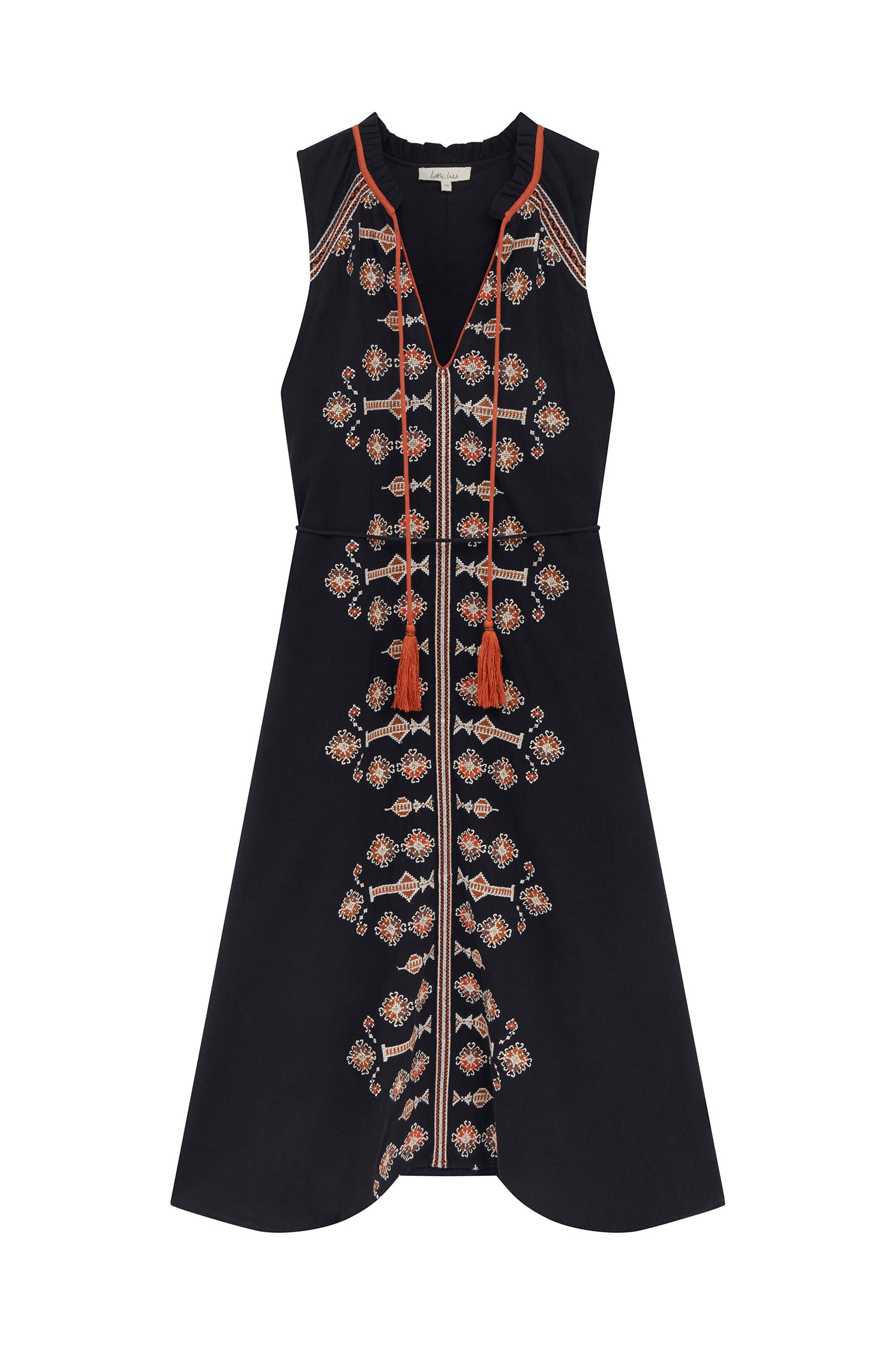 Little Lies Women's Black Anita Embroidered Dress