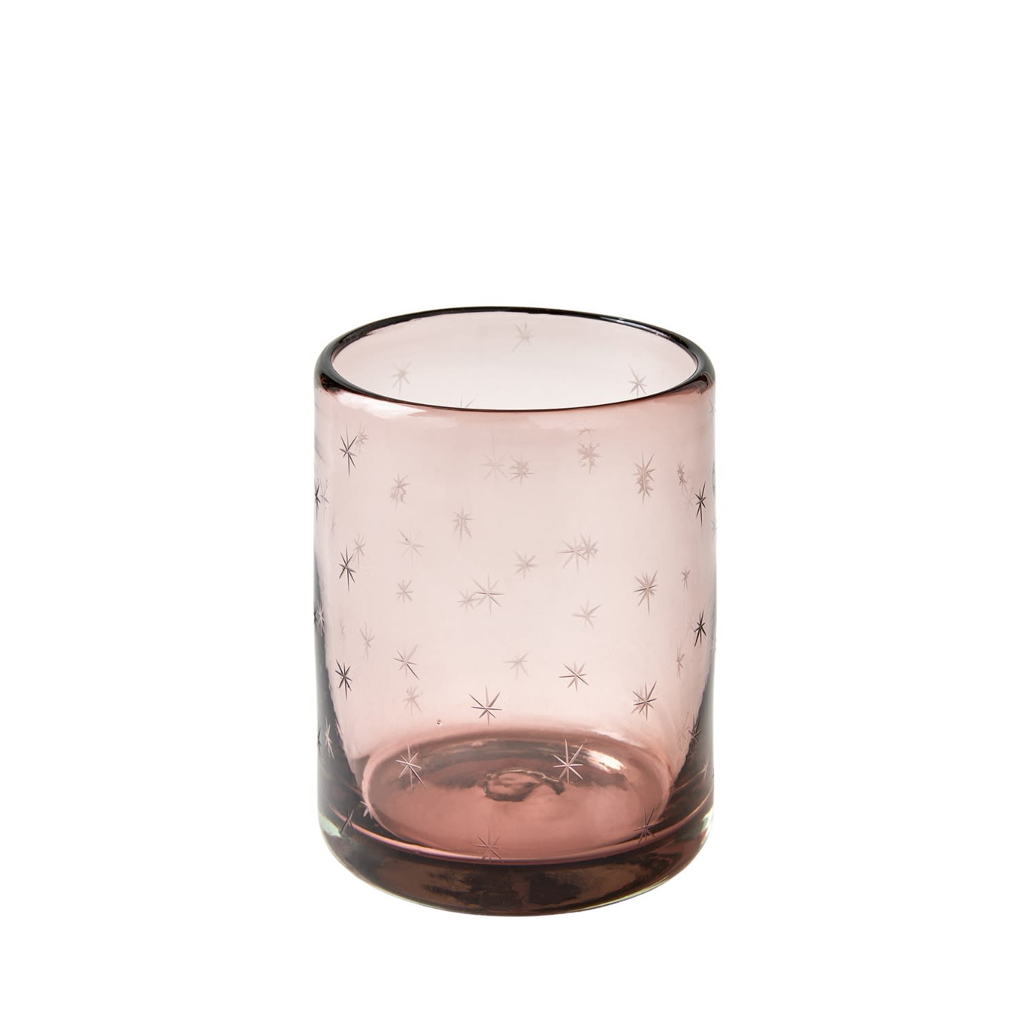 Half Past Seven Pink Starry Night Rocks Glass — Amethyst In Pink