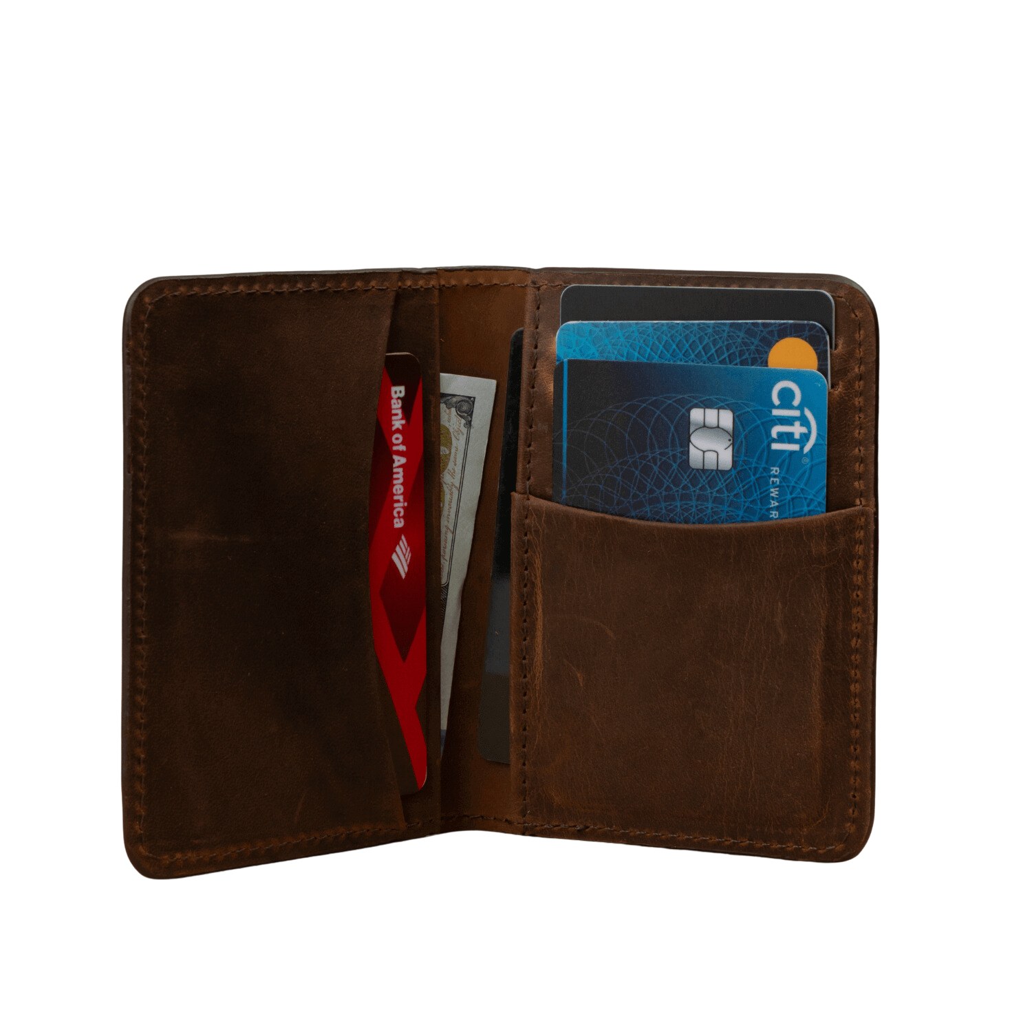 Leathere Women's Premium Leather Wallet - Dark Brown - Fresno