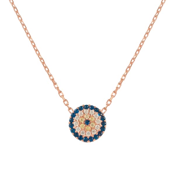 Latelita London Evil Eye Necklace Rosegold In Gold