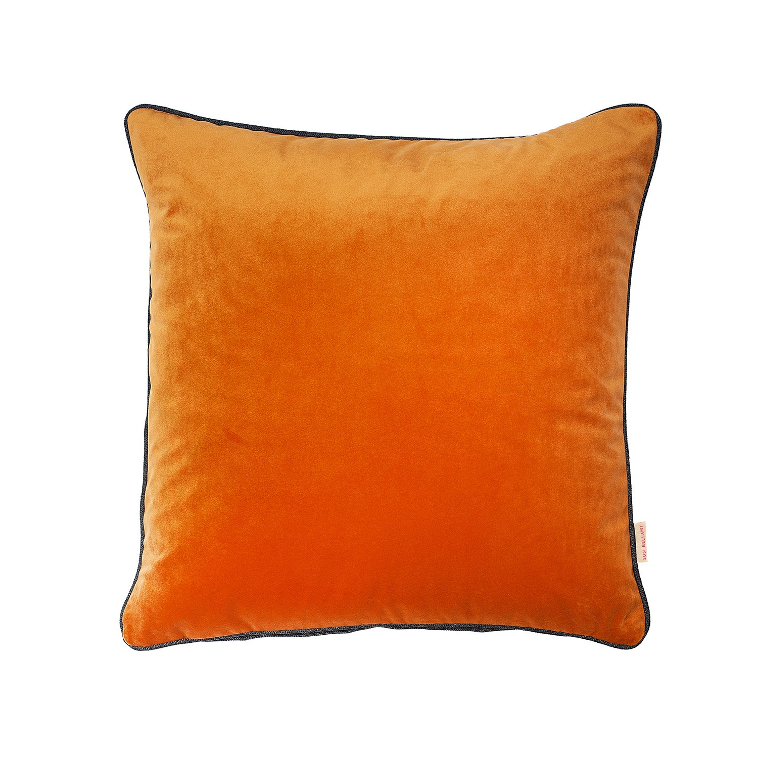 Black / Yellow / Orange Nutmeg Velvet Cushion Susi Bellamy