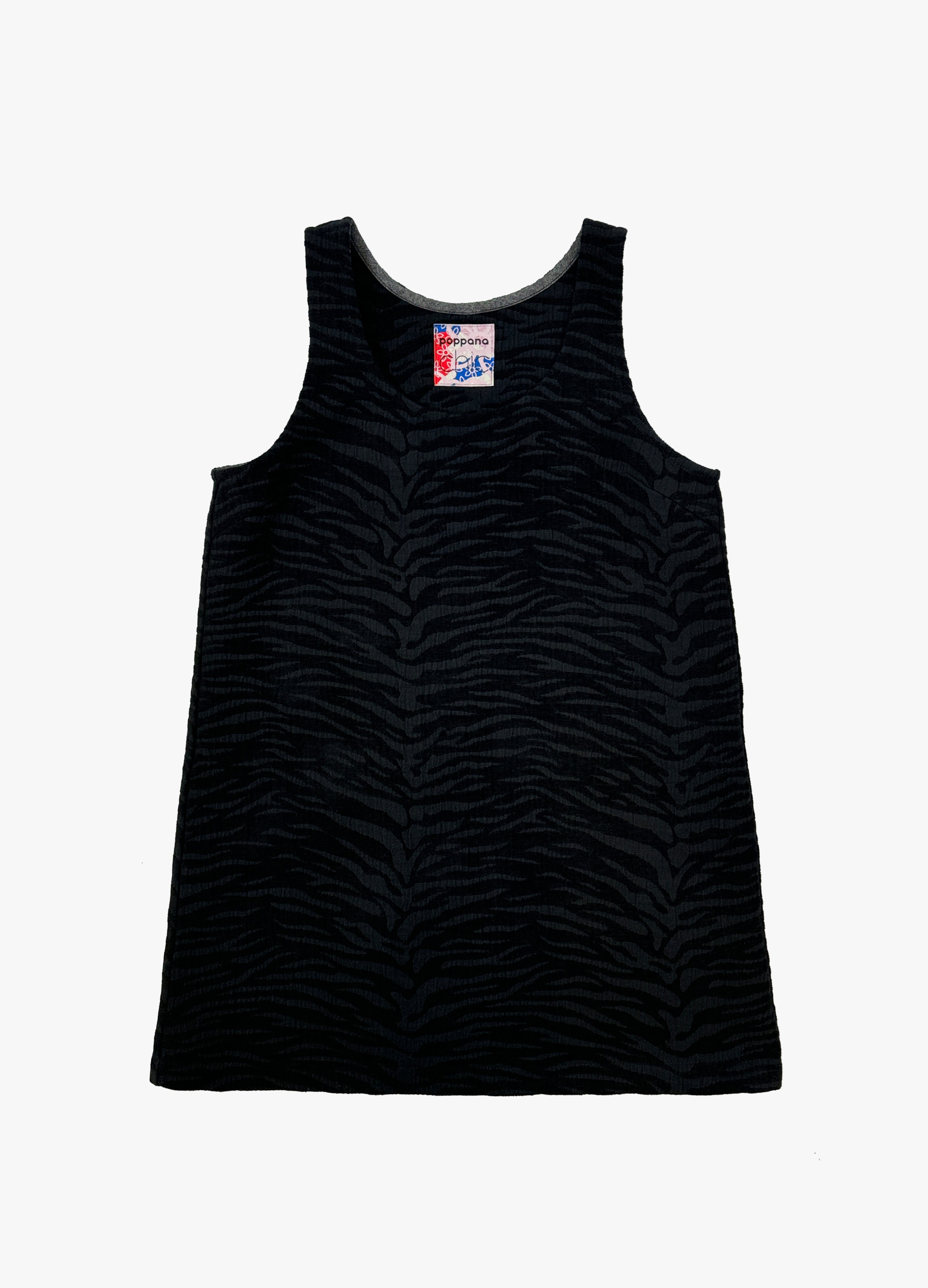 Poppanachic Women's Zebra Black Mini Dress In Black