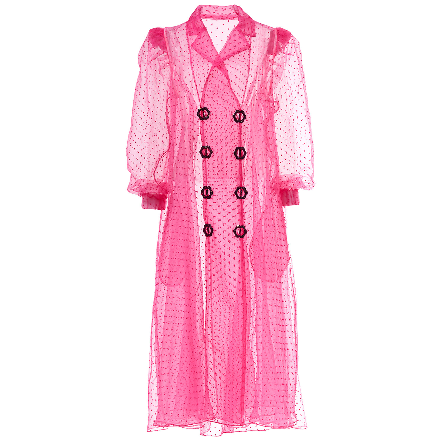 Shop By Moumi Women's Pink / Purple Atlantean Coat Shocking Pink Organdie In Pink/purple