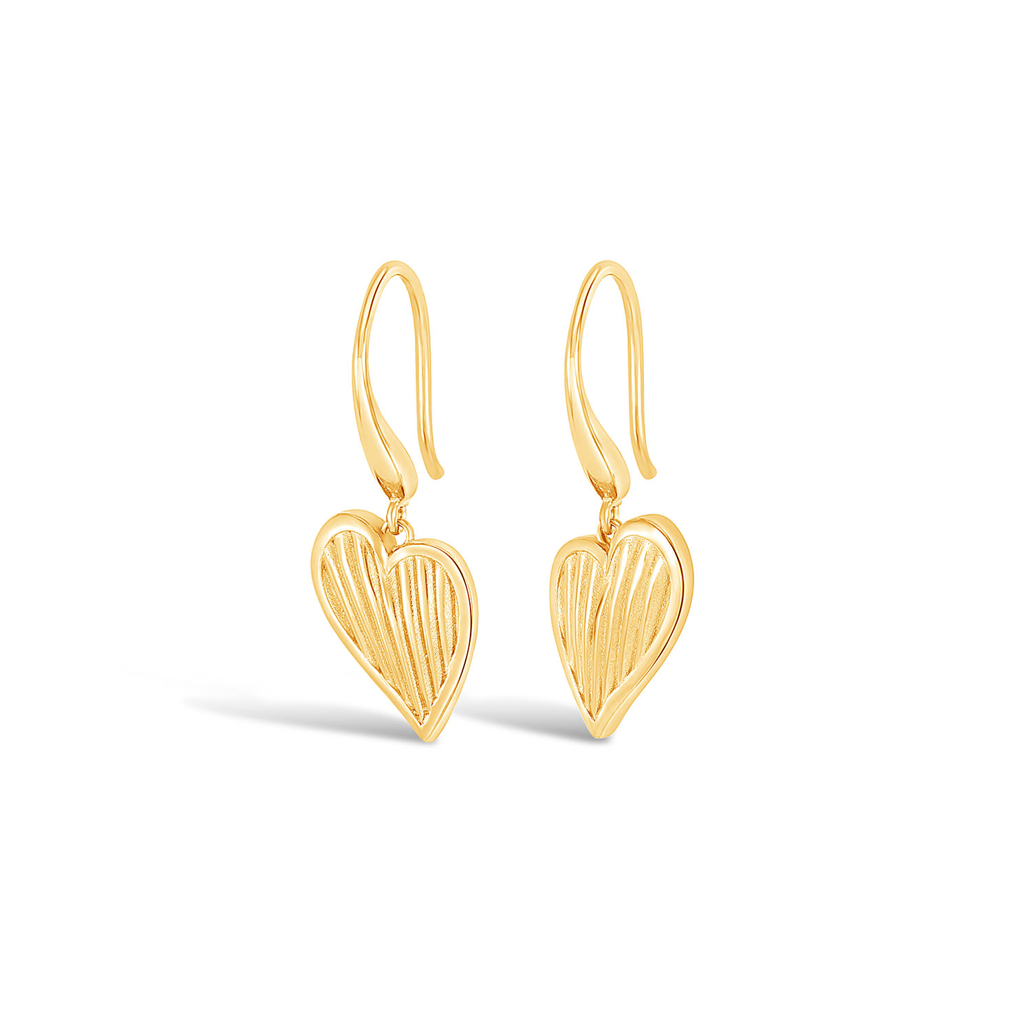 Dower & Hall Women's Humbug Heart Drop Earrings In Gold Vermeil In Gold