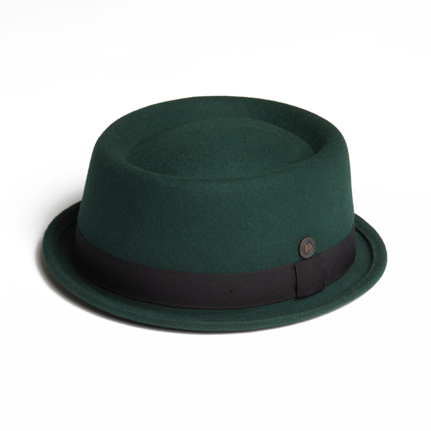 Dasmarca Hats Men's Jack Pine Green Felt Skimpy Brim Short Brim Rude Boy Mod Style Porkpie Hat In Green