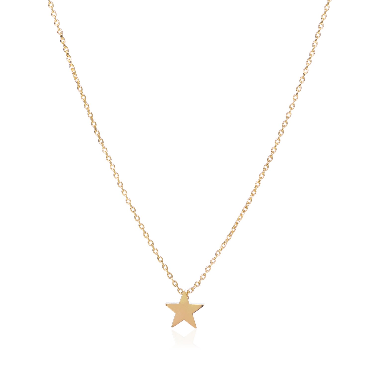 Women’s Gold Line Star Necklace C. j.m