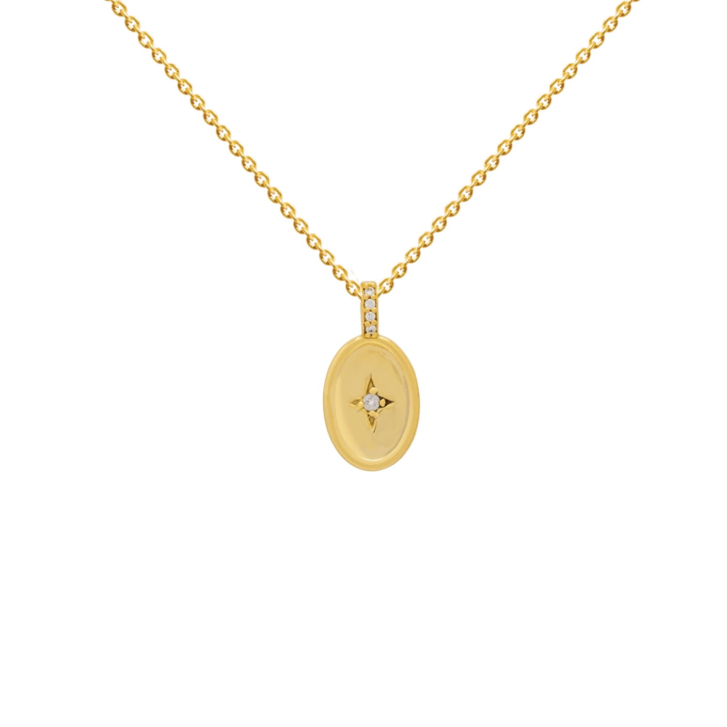 Lavani Jewels Women's Gold / White Golden Alba Necklace In Gold