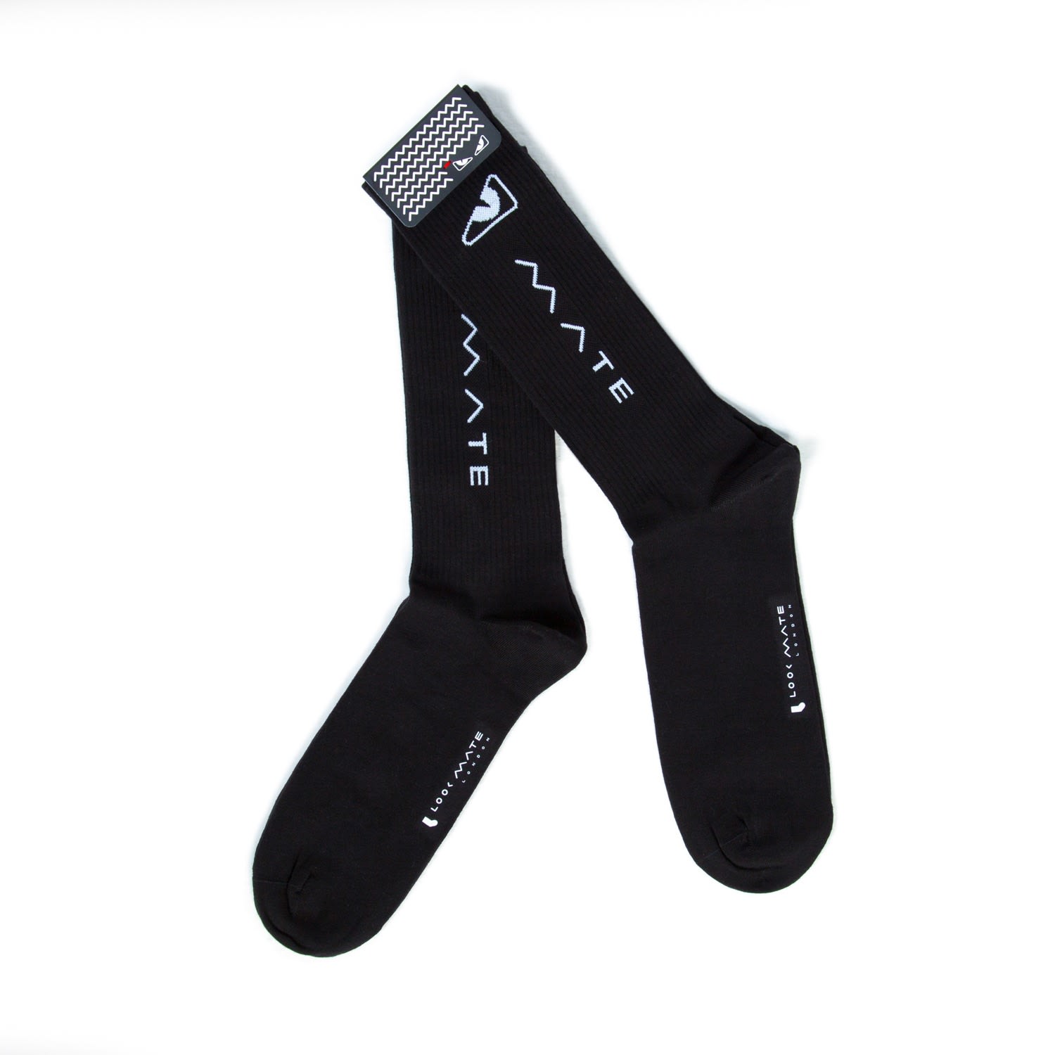 Look Mate London Men's Mate Edition Ninja Black Cotton Socks In Black