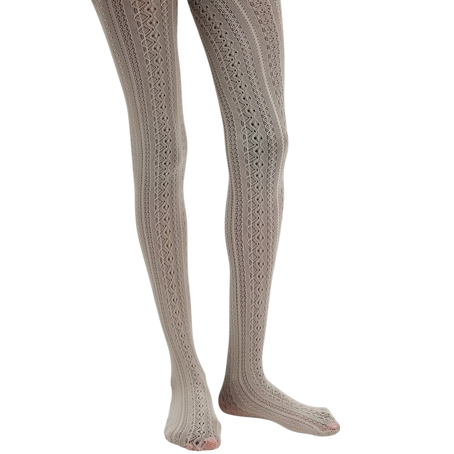 High Heel Jungle By Kathryn Eisman Women's Sweet Lace Tight - Grey In Grey