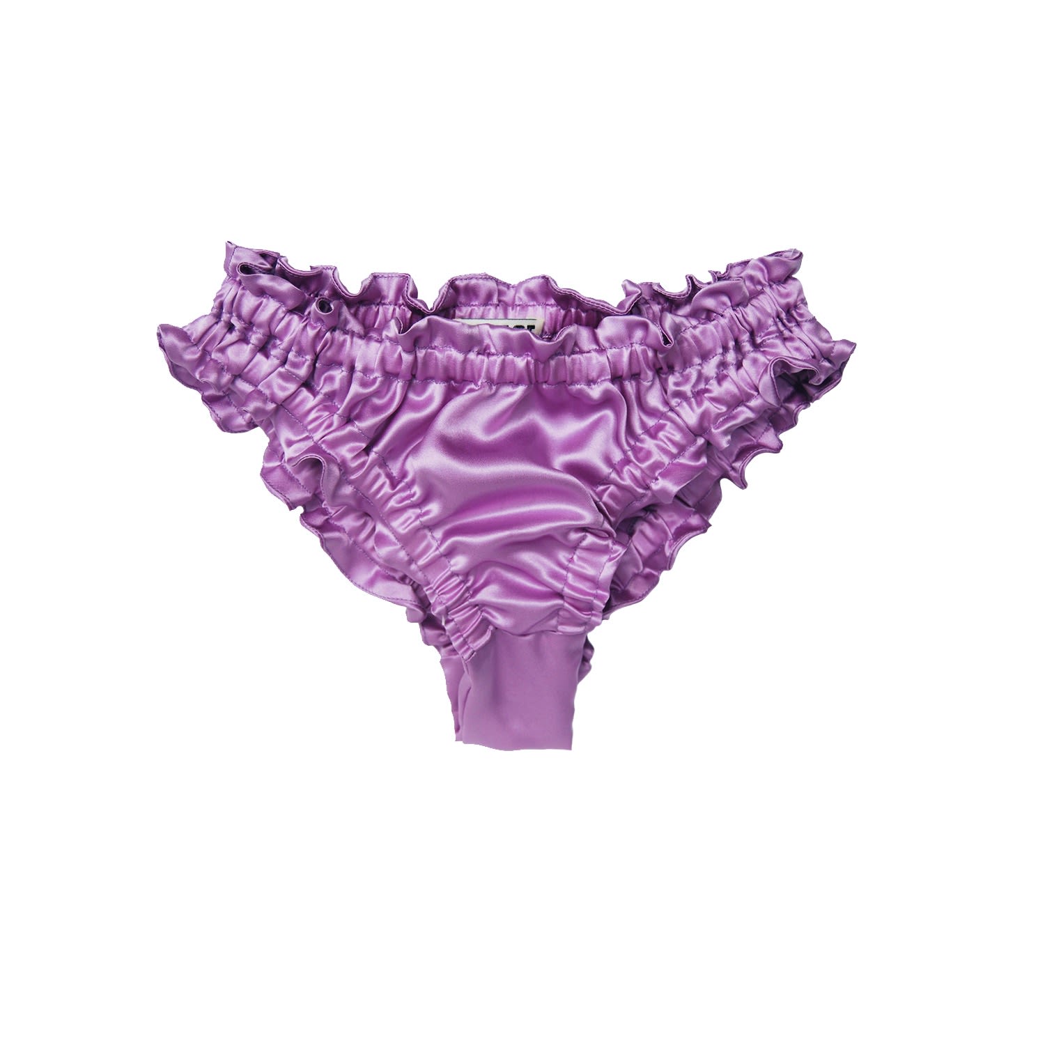 Crease Women's Pink / Purple Silk Scalloped Briefs - Pink & Purple In Pink/purple