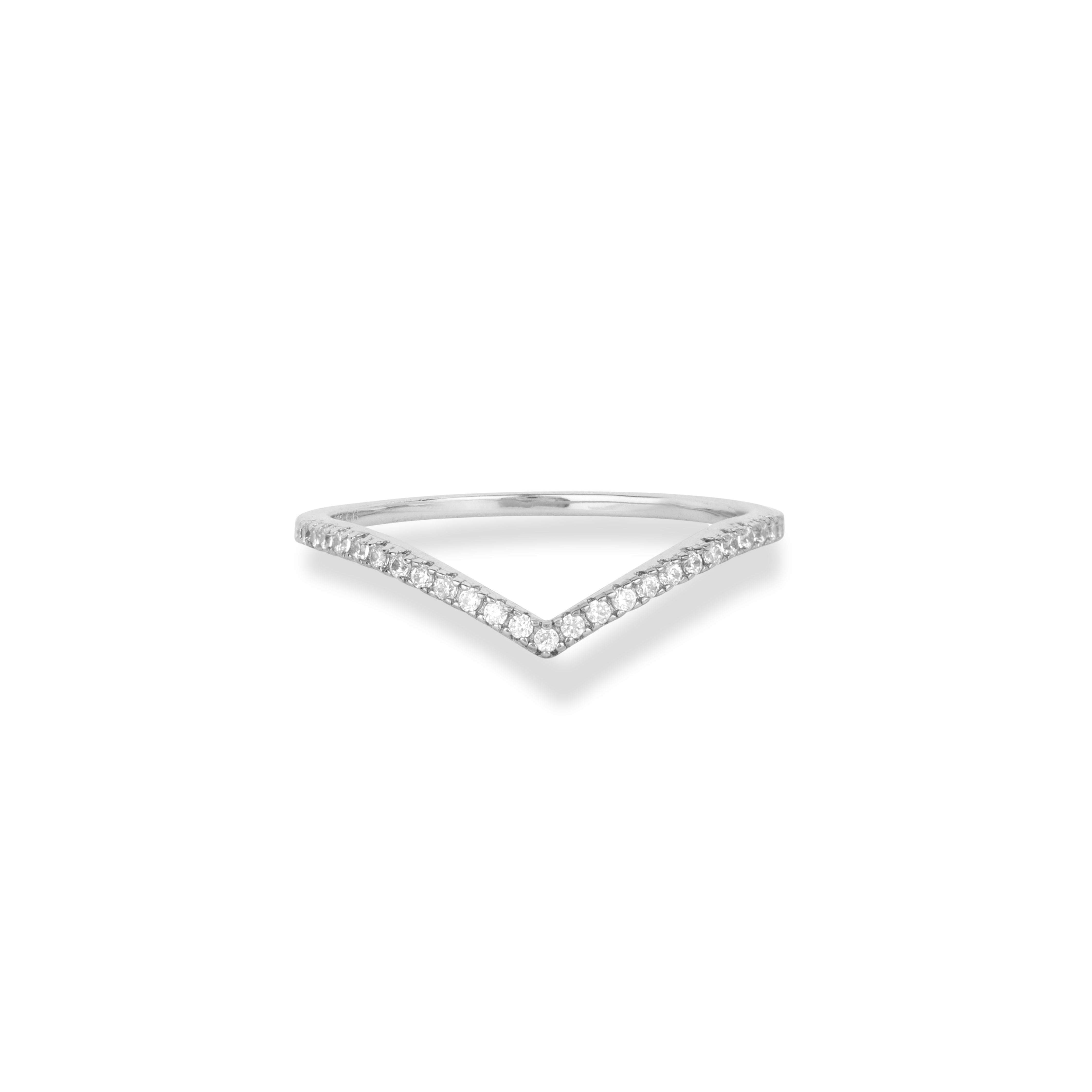 Gold Trip Women's Wishbone Ring In Silver In Silver