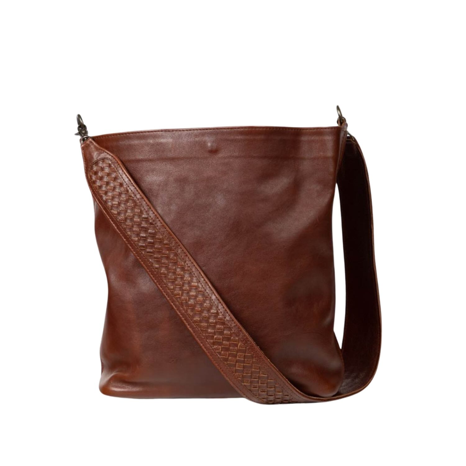 Deux Mains Women's Brown Leather Tote Bag Mahogany In Brown