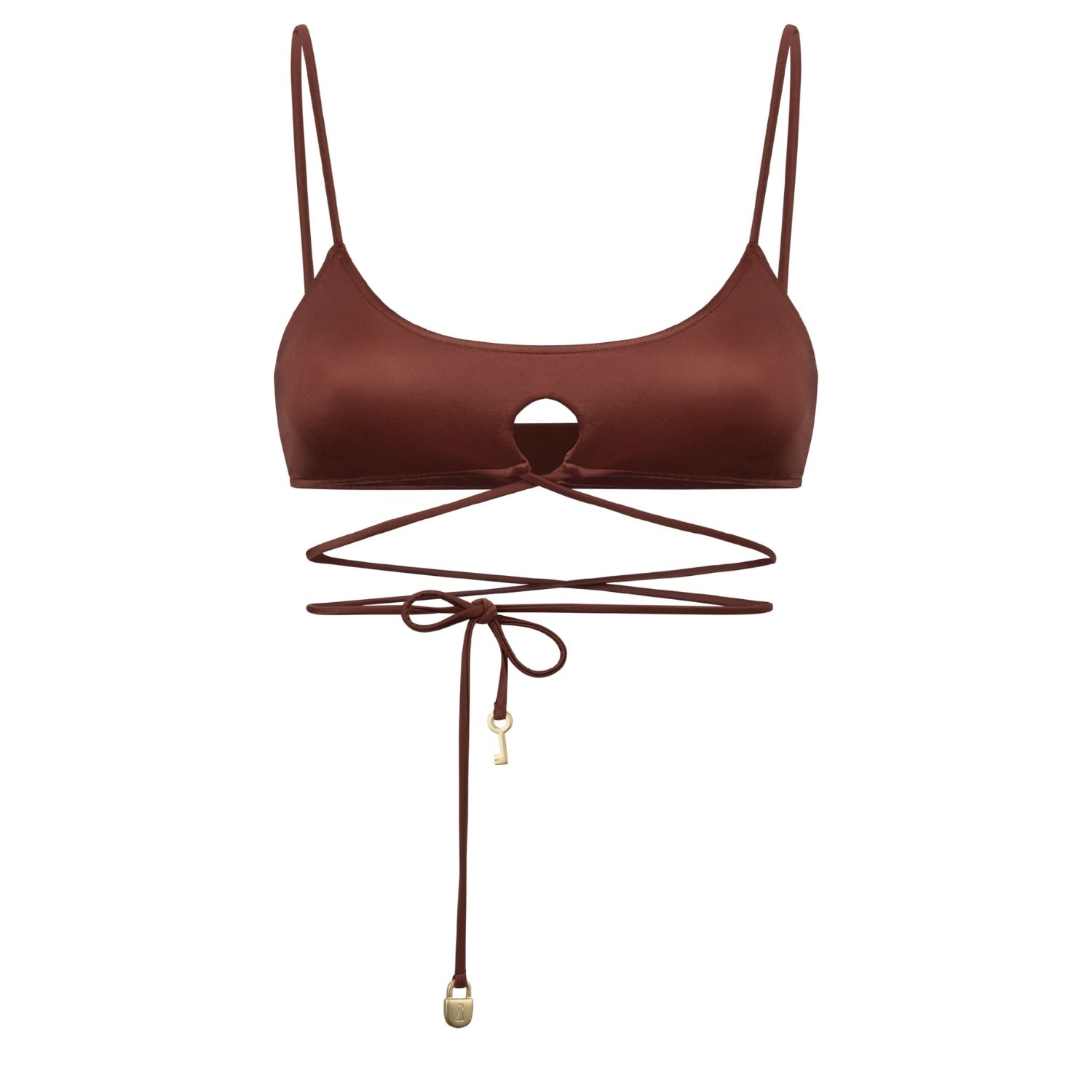 Bianca Resortwear Women's Brown Romi Bikini Top In Chestnut In Brown