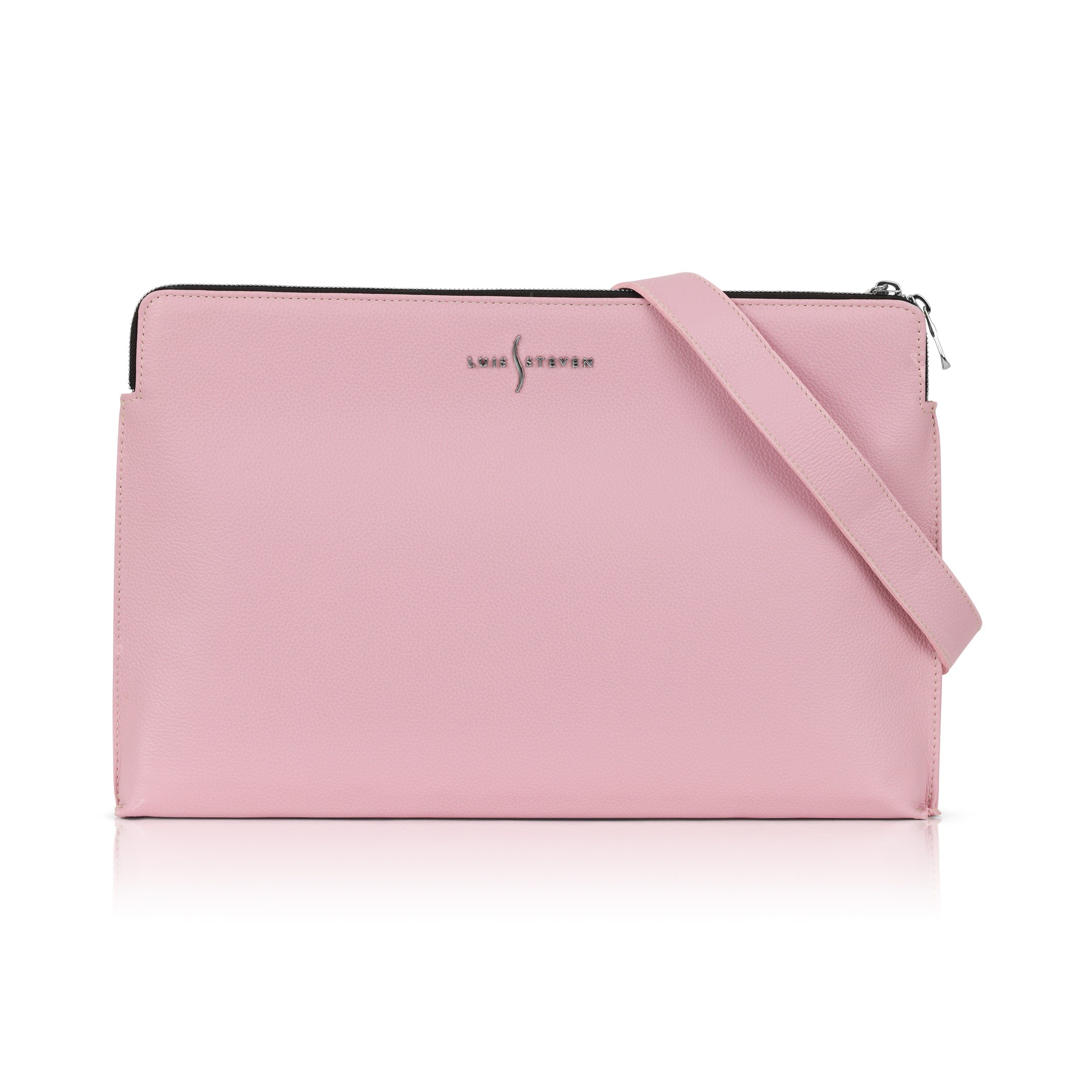 Luis Steven Women's Pink / Purple Small Laptop Sleeve - Pink Pebble