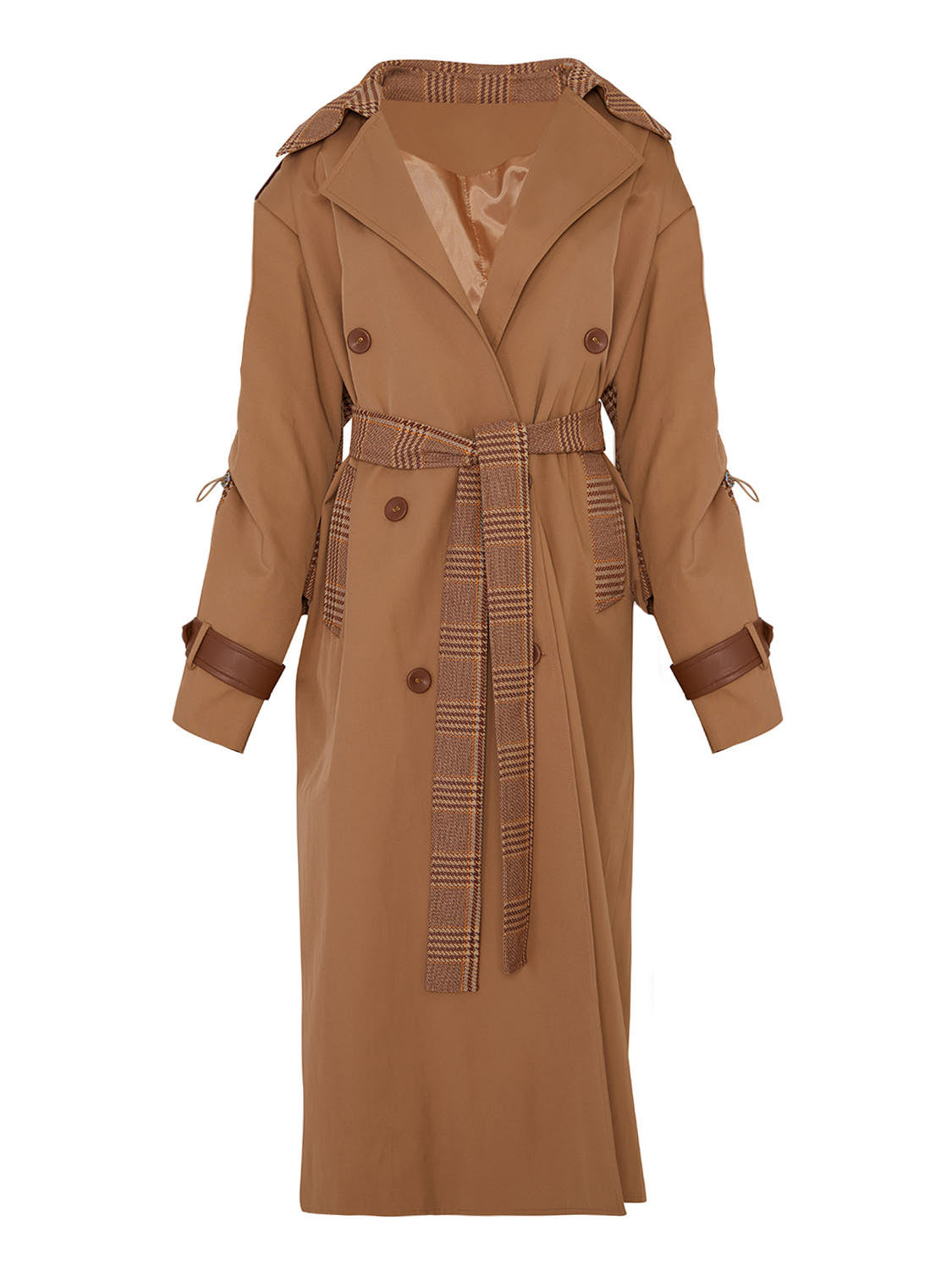 Nocturne Women's Double-breasted Trench Coat In Brown