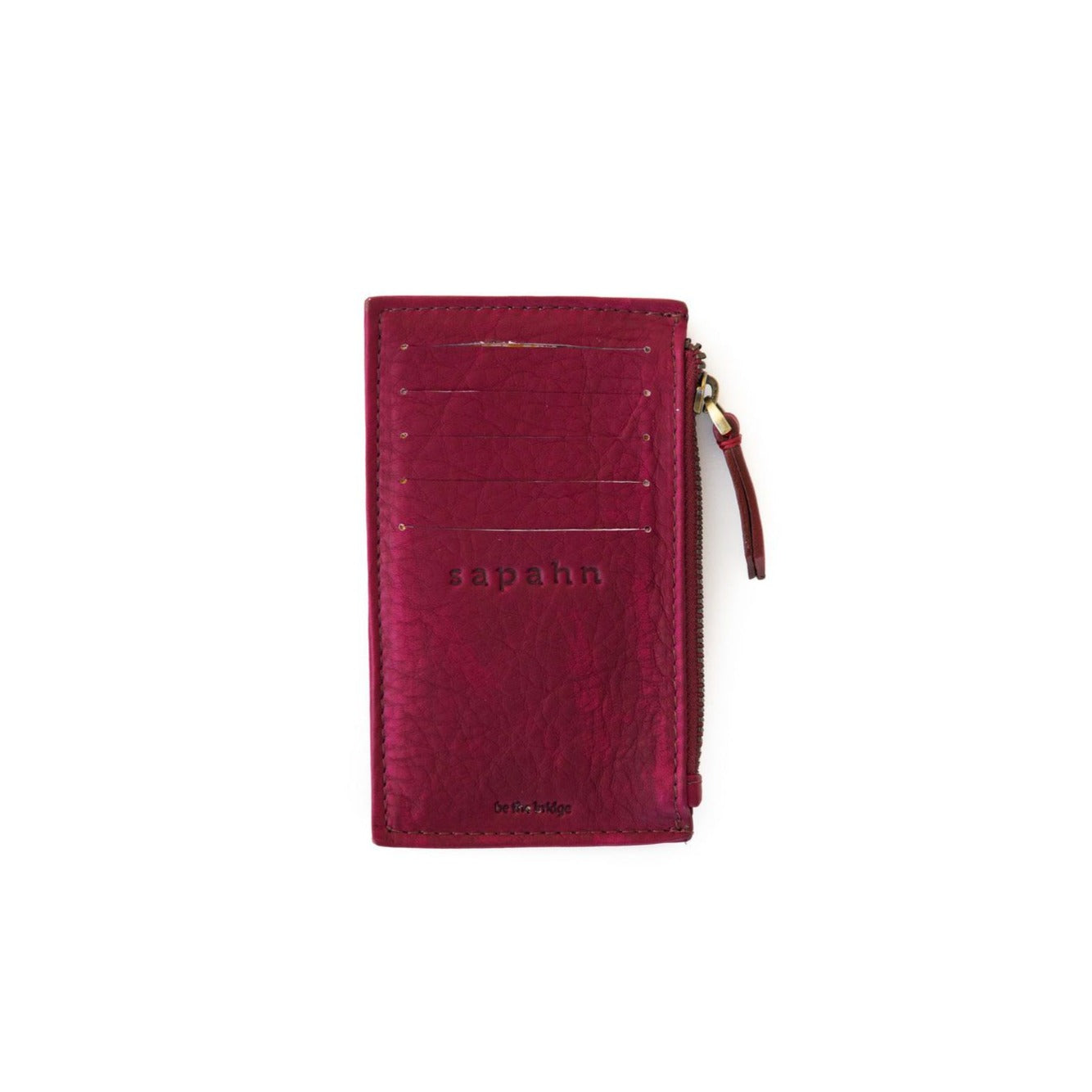 Women’s Brown / Red Emma Card Holder - Cranberry Sapahn