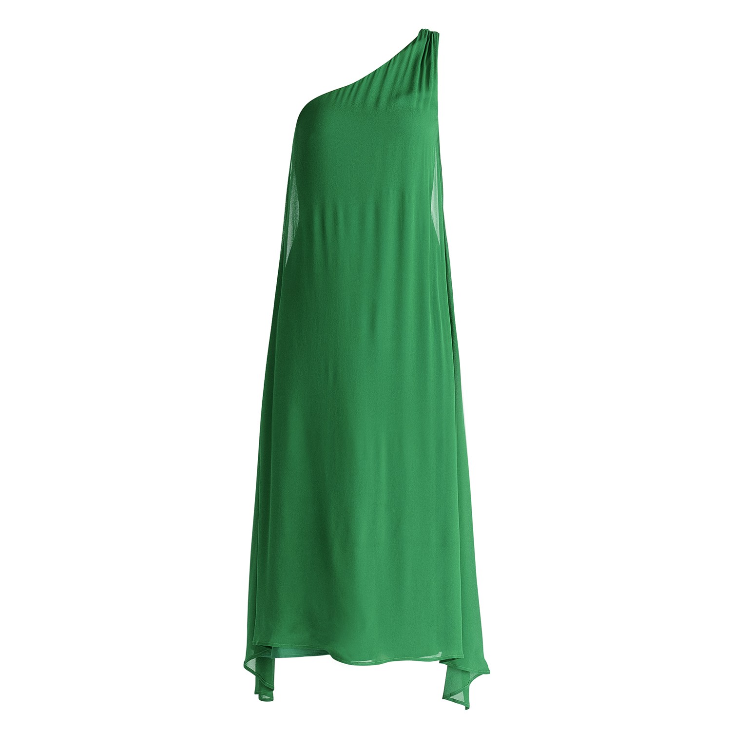 Paisie Women's One Shoulder Flowy Dress In Green
