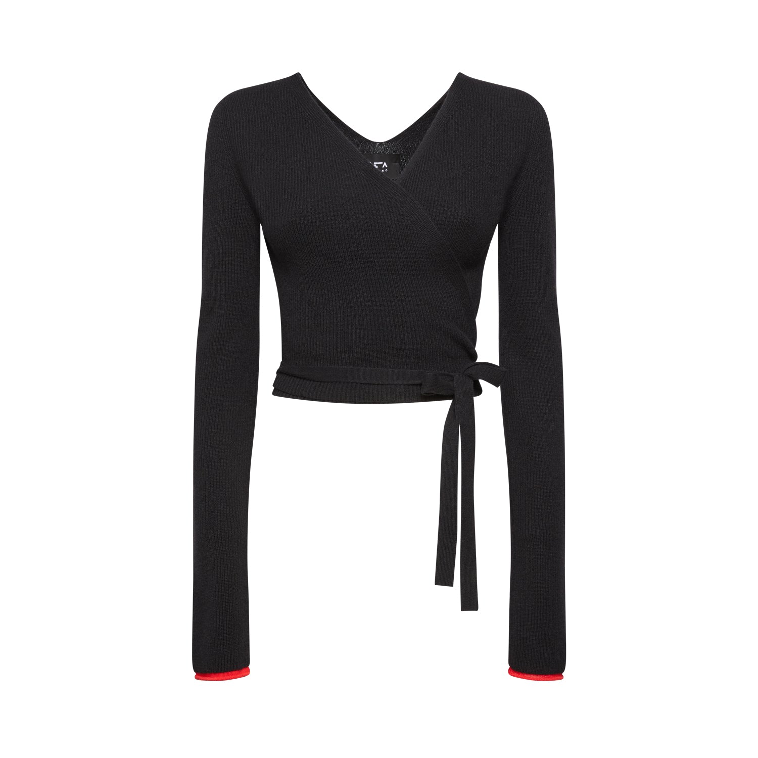 Sveta Milano Women's Judith Black Cashmere-wool Blend Wrap Cardigan In Black