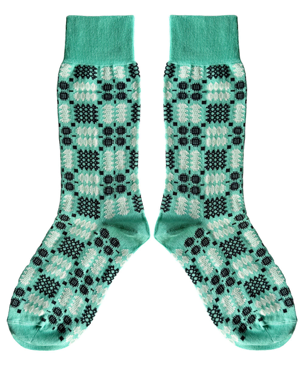 Mabli Women's Green Carthen Socks – Turquoise In Green
