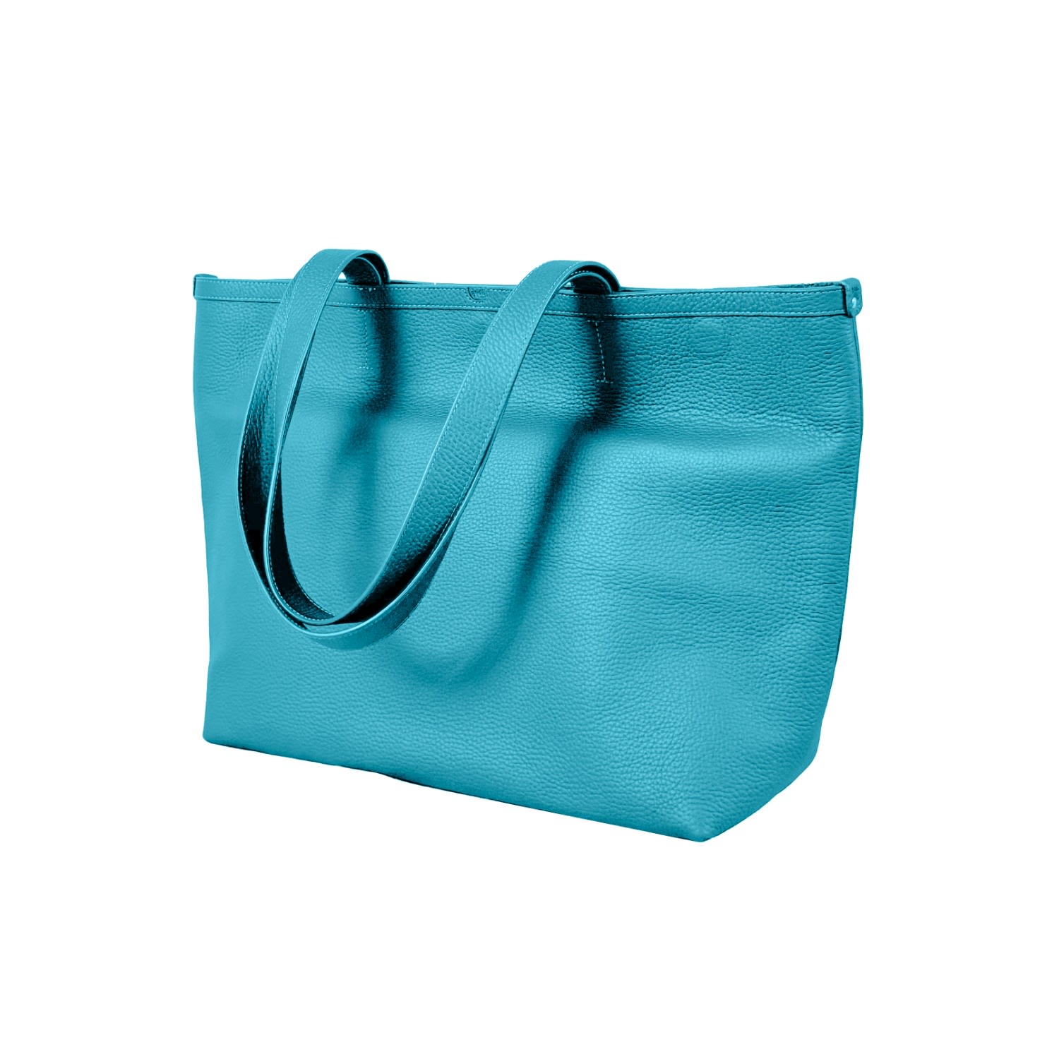 Women's Blue The Eva Handmade Leather Tote Bag In Turquoise | Godi.