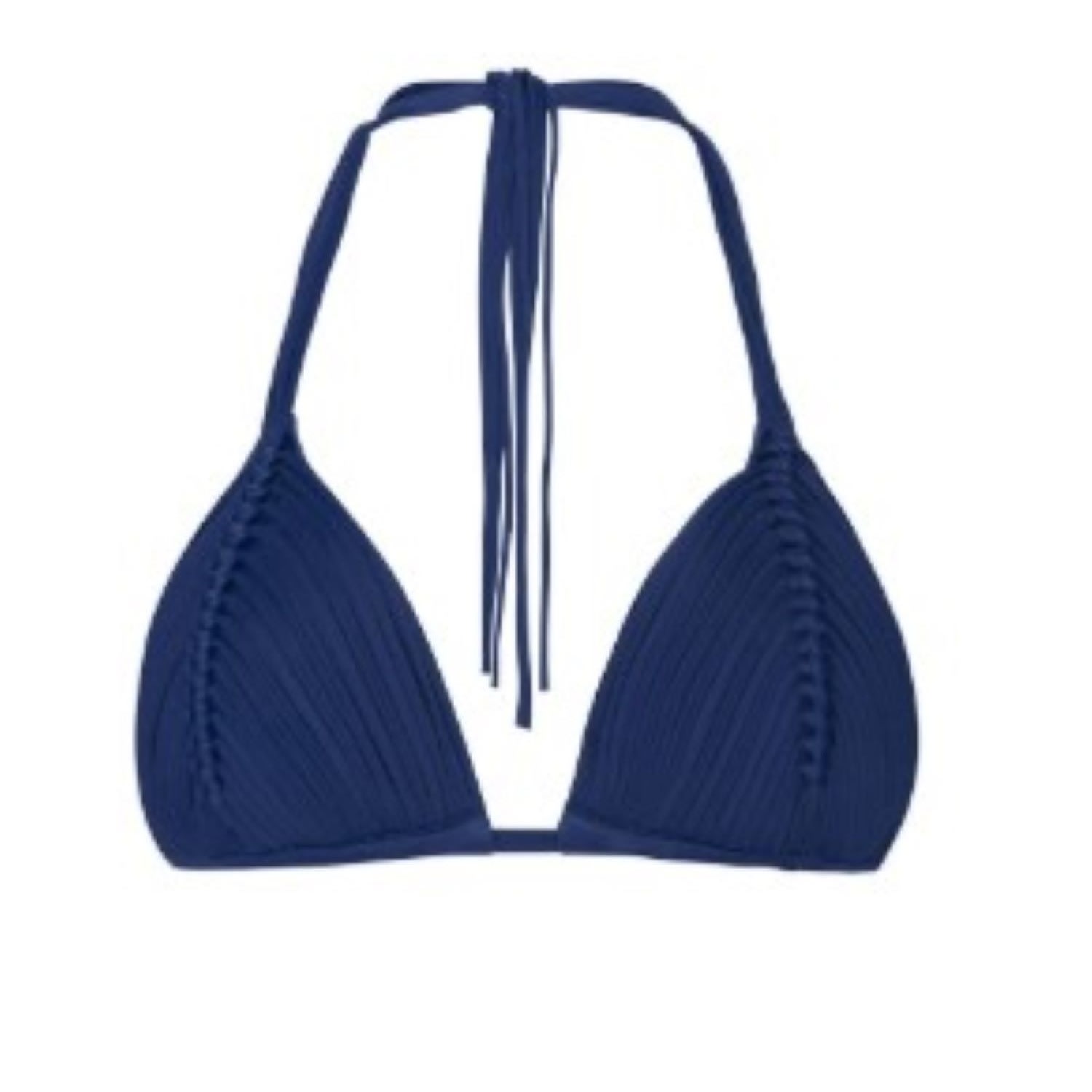 Women&rsquo;s Blue Navy Isla Triangle Top | Small | Pq Swim