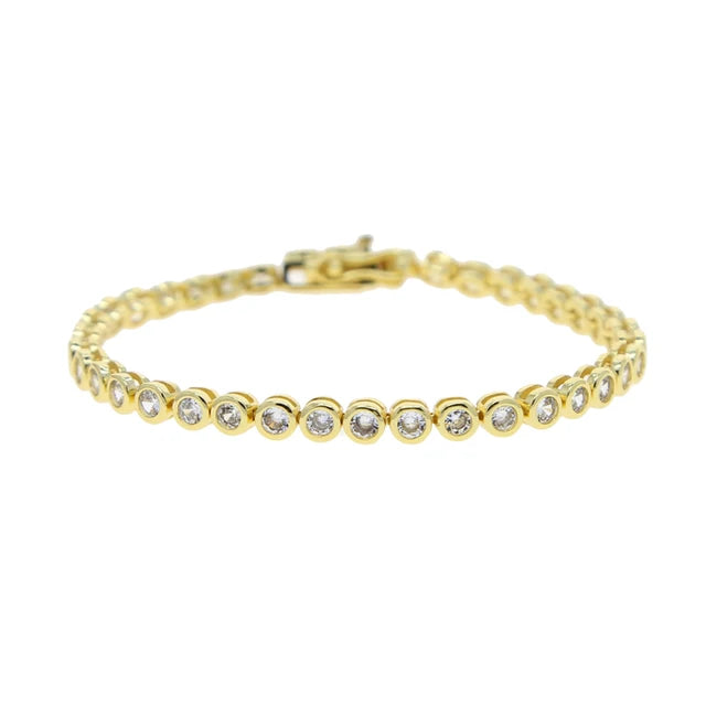 Nazzar Women's Gold Bezel Cut Tennis Bracelet In Gold