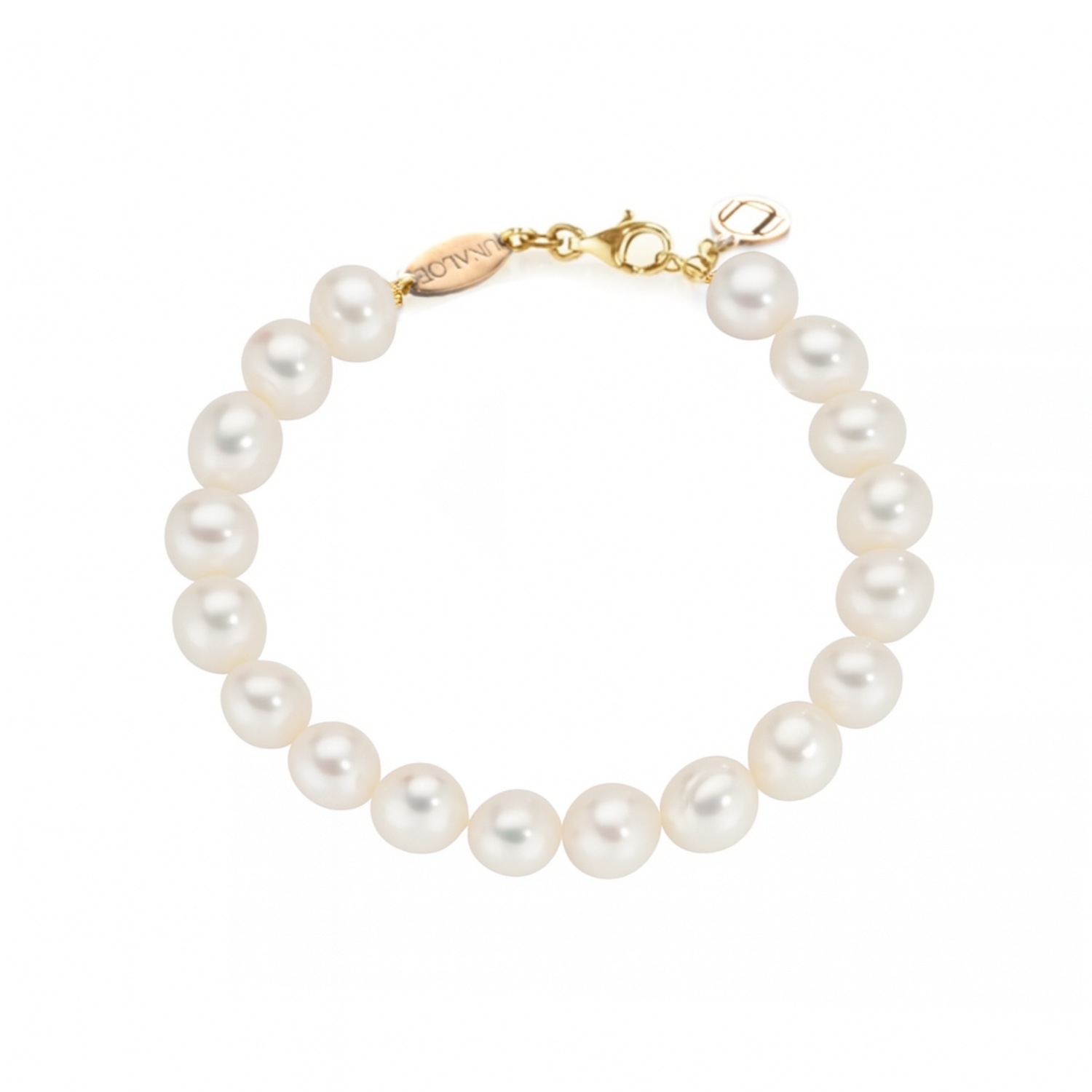 Unaloe Women's Gold / White Bracelet White Pearls And Silver-gold Plated Beads In Multi