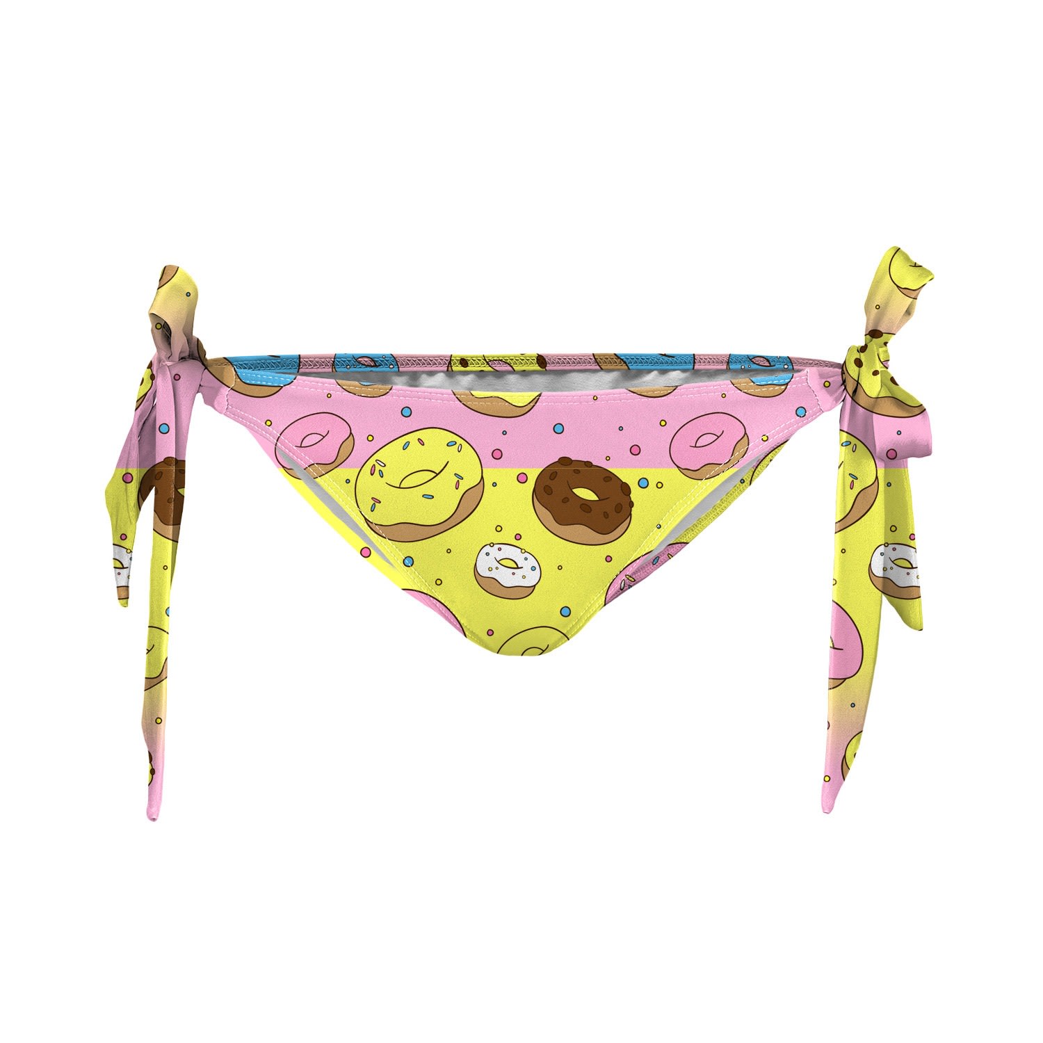 Women’s Pink / Purple / Yellow Bite Sized Bikini Bows Bottom Extra Large Aloha from Deer