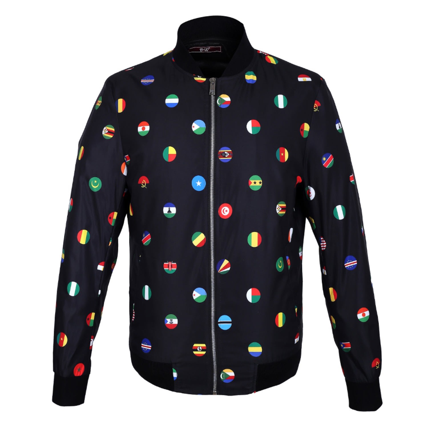 David Wej Men's African Nation Bomber Jacket – Black In Black
