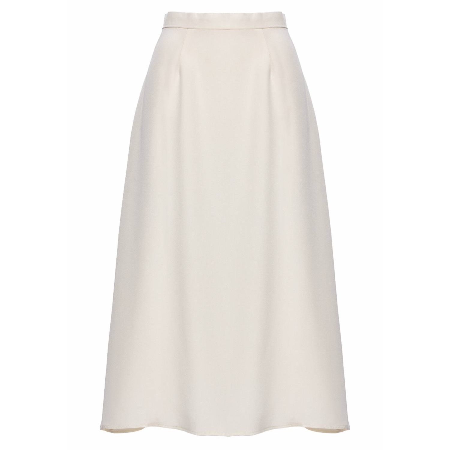 Women's White Alba Midi Skirt | Large | Eternoir