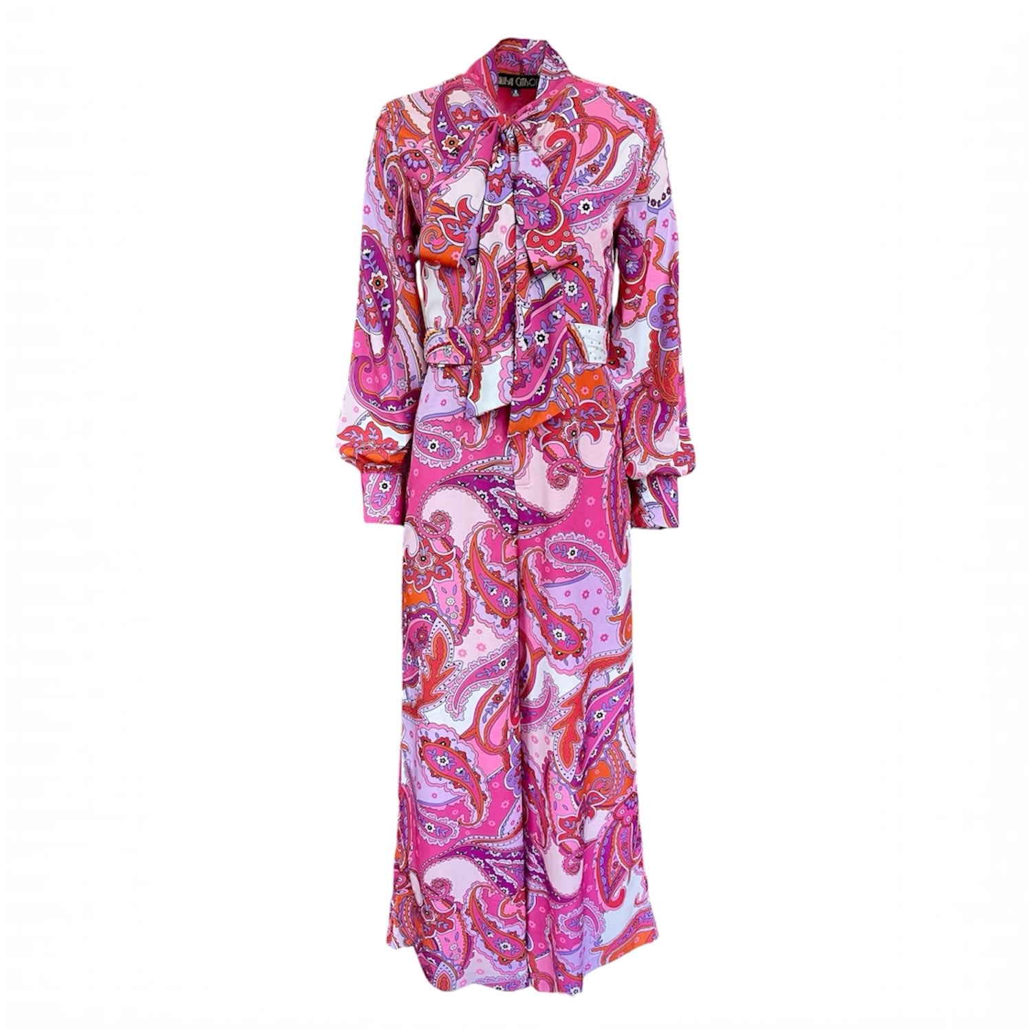 Laura Citron Women's Orange / Pink / Purple Pink Paisley Jumpsuit In Orange/pink/purple