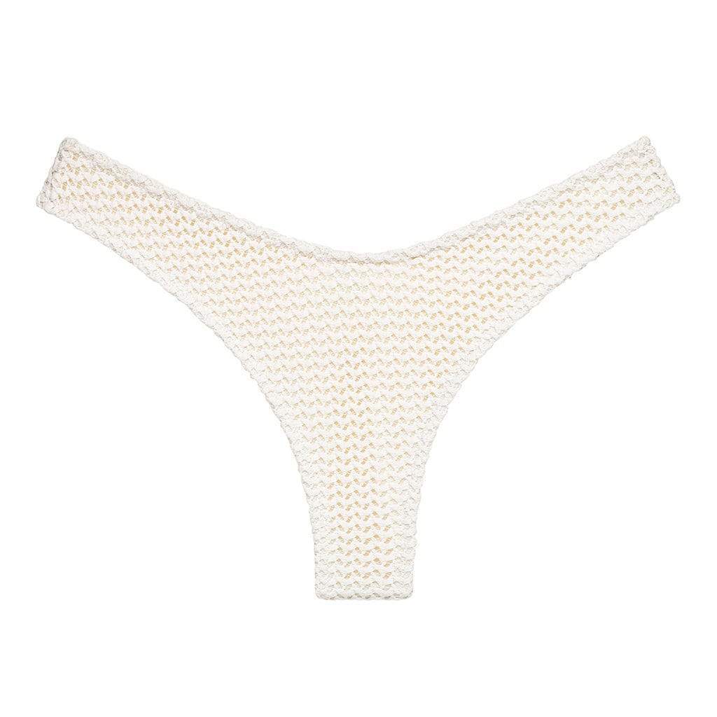 Montce Women's Black Bone Crochet Lulu Zig Zag Stitch Bikini Bottom In Black