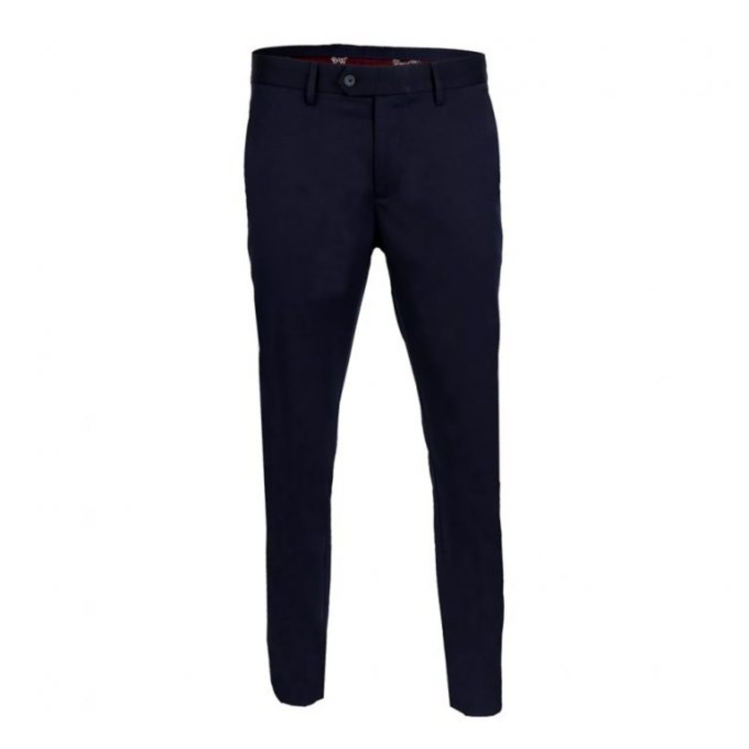 Men’s Blue Plain Smart Trousers With Belt Loops - Navy 38" David Wej